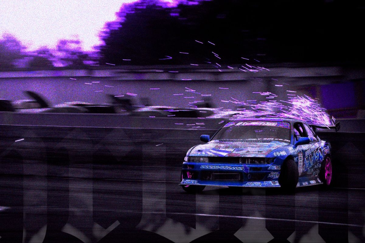 Auto drift viola scintille, 1200x801 HD, Desktop