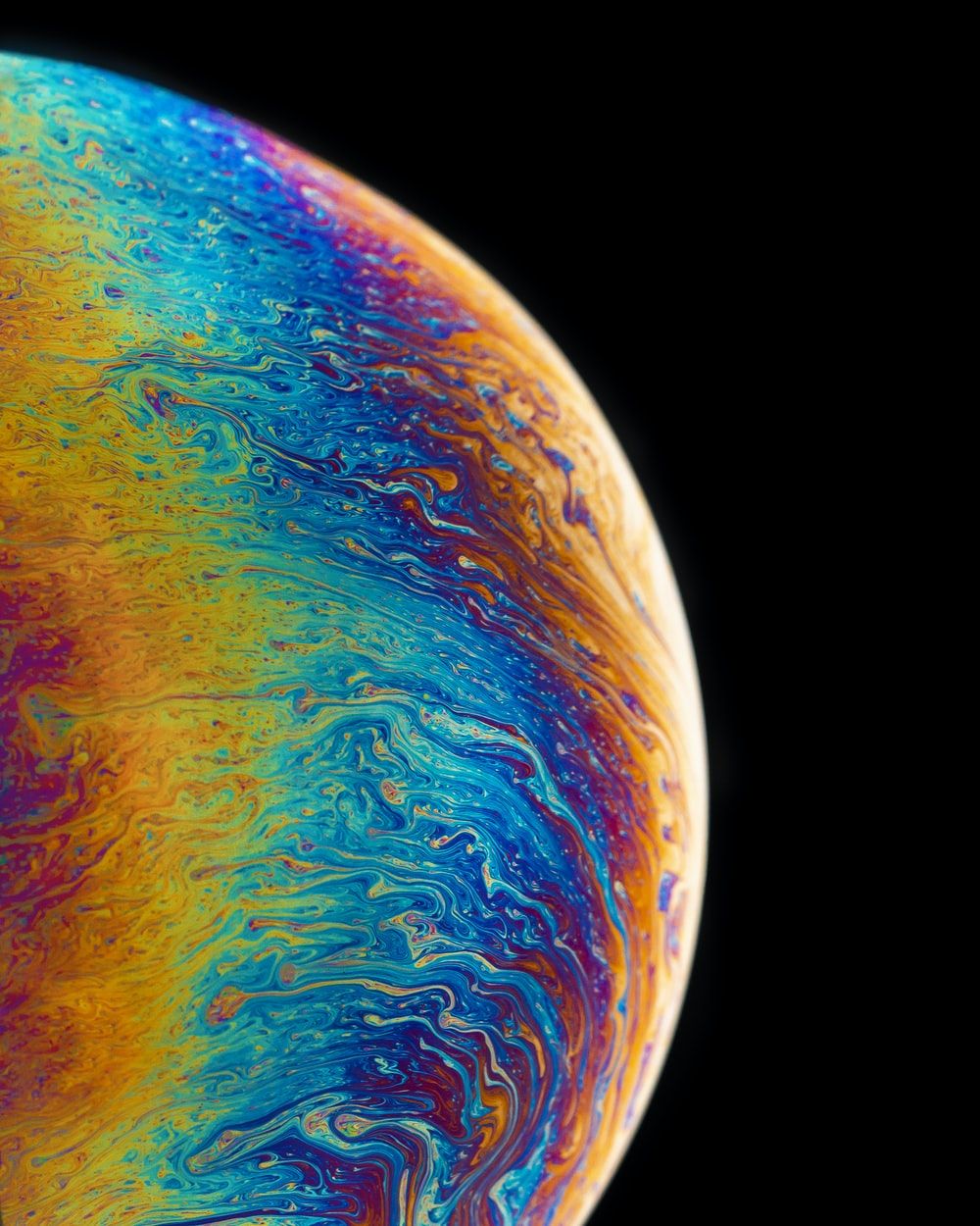 Sfera iridescente colori neon, 1000x1250 Verticale, Mobile