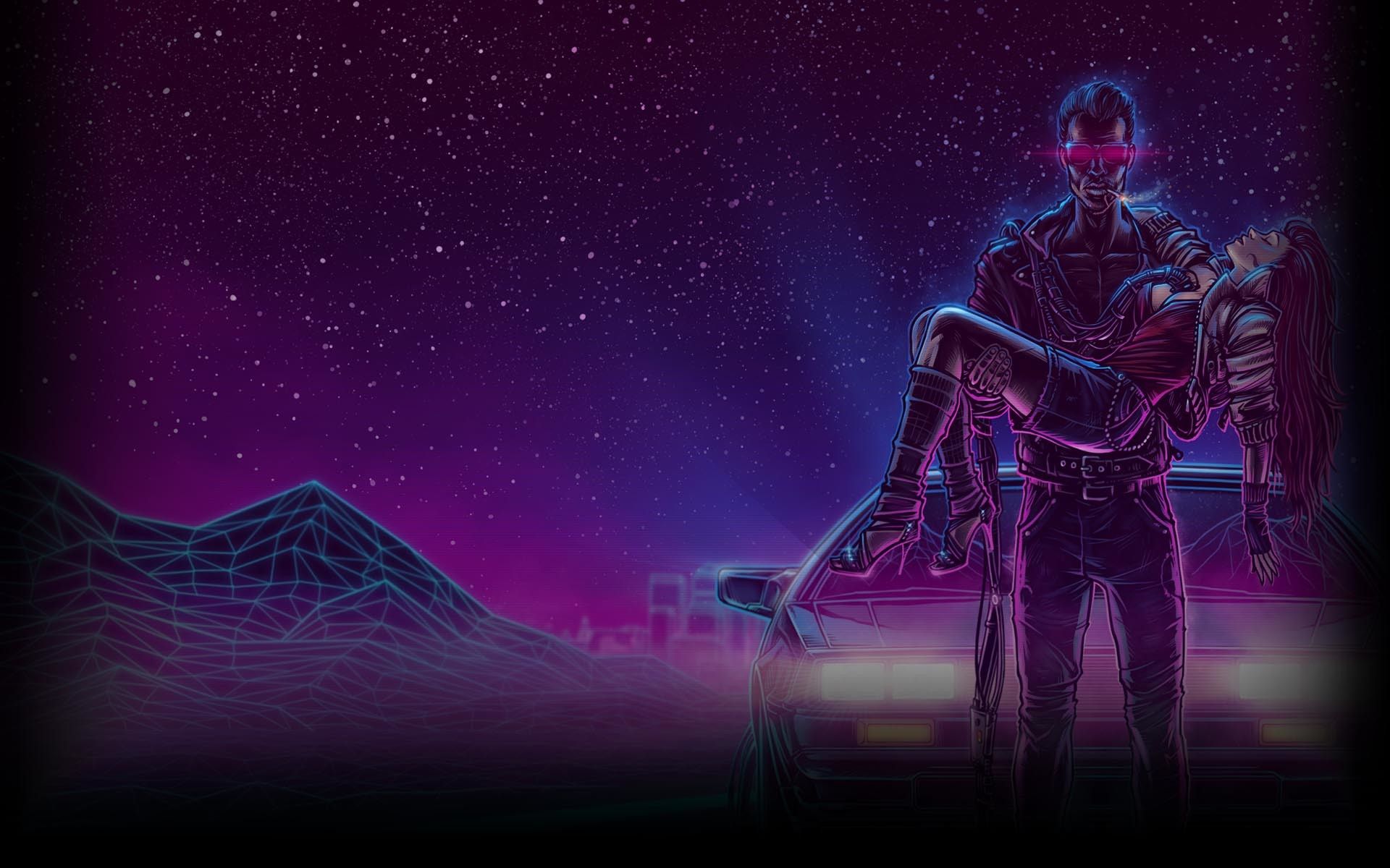 Città cyberpunk al neon, 1920x1080 Full HD, Desktop
