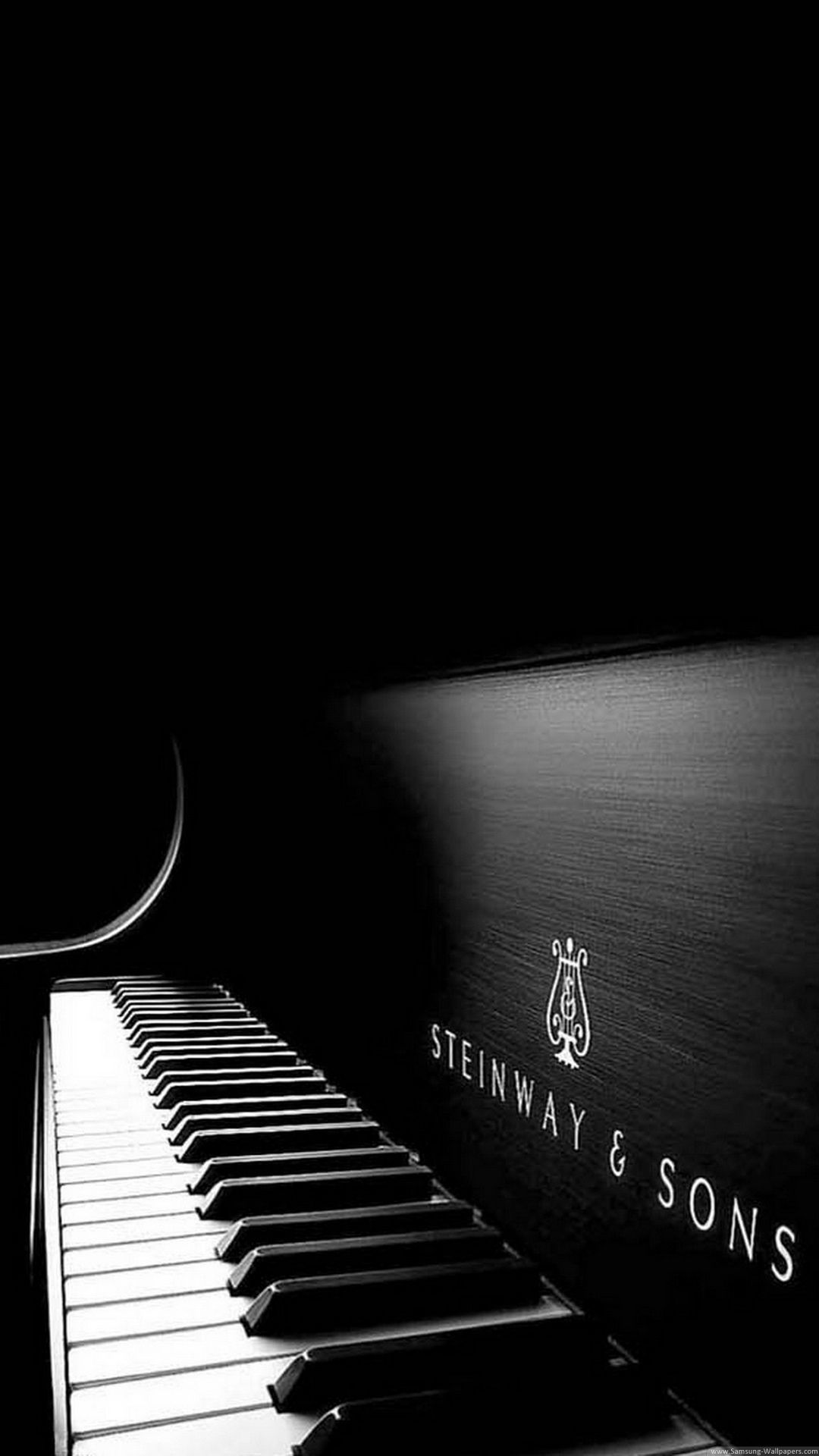 Pianoforte Steinway & Sons nero, 1080x1920 Full HD Verticale, Smartphone