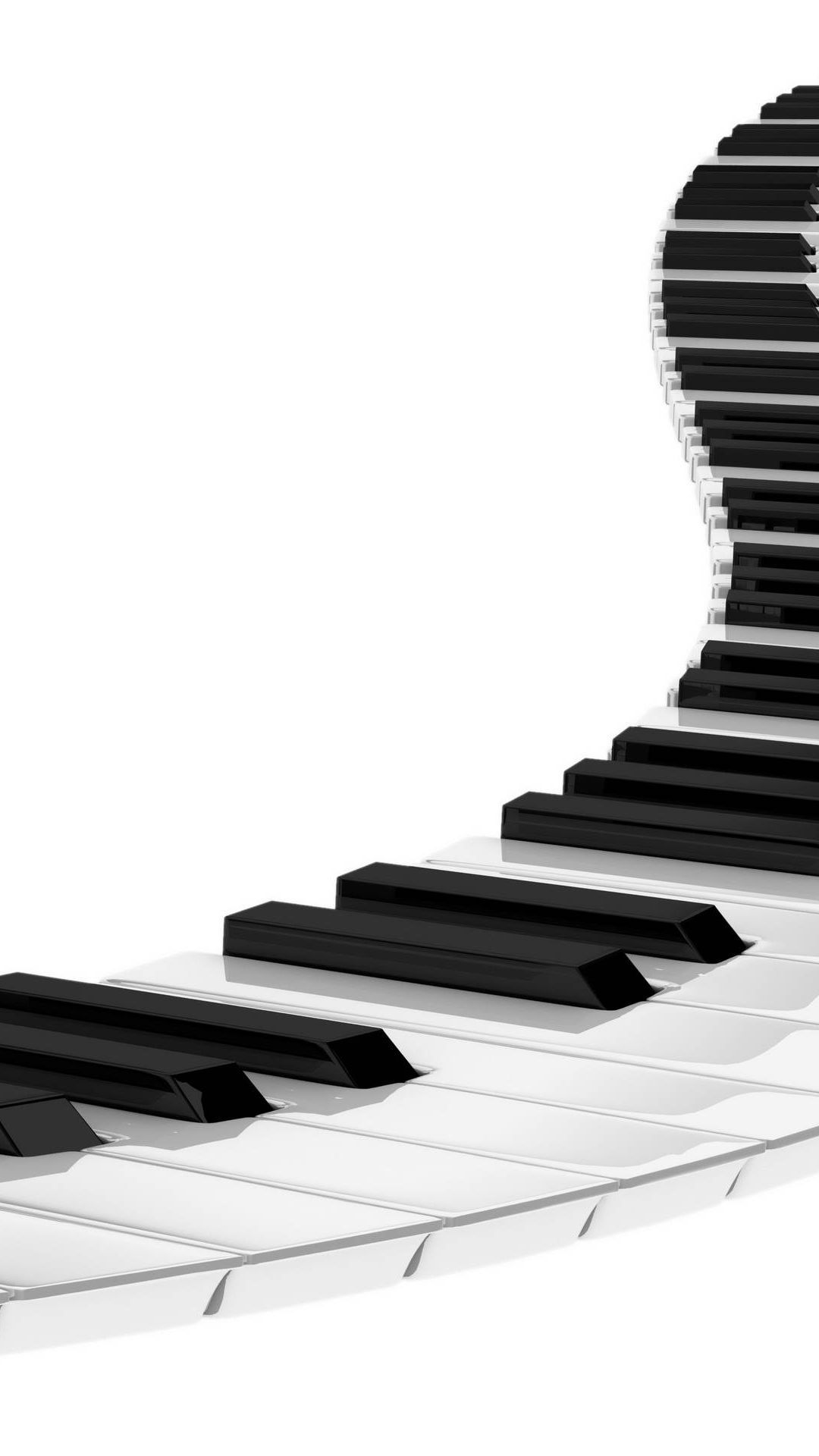 Ragazza anime capelli blu con pianoforte, 1080x1920 Verticale, Telefono