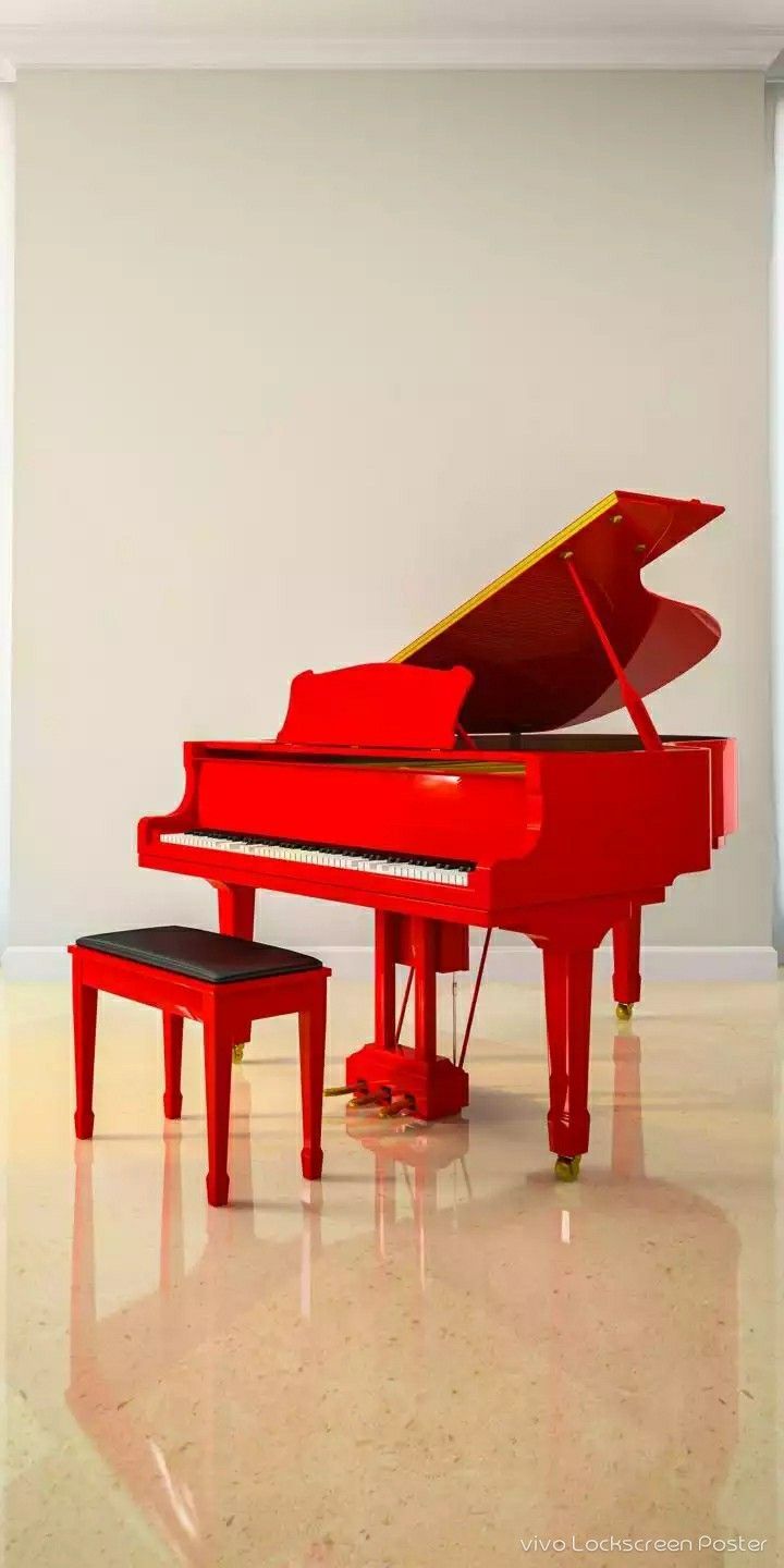 Pianoforte a coda rosso, 720x1440 Verticale, Telefono