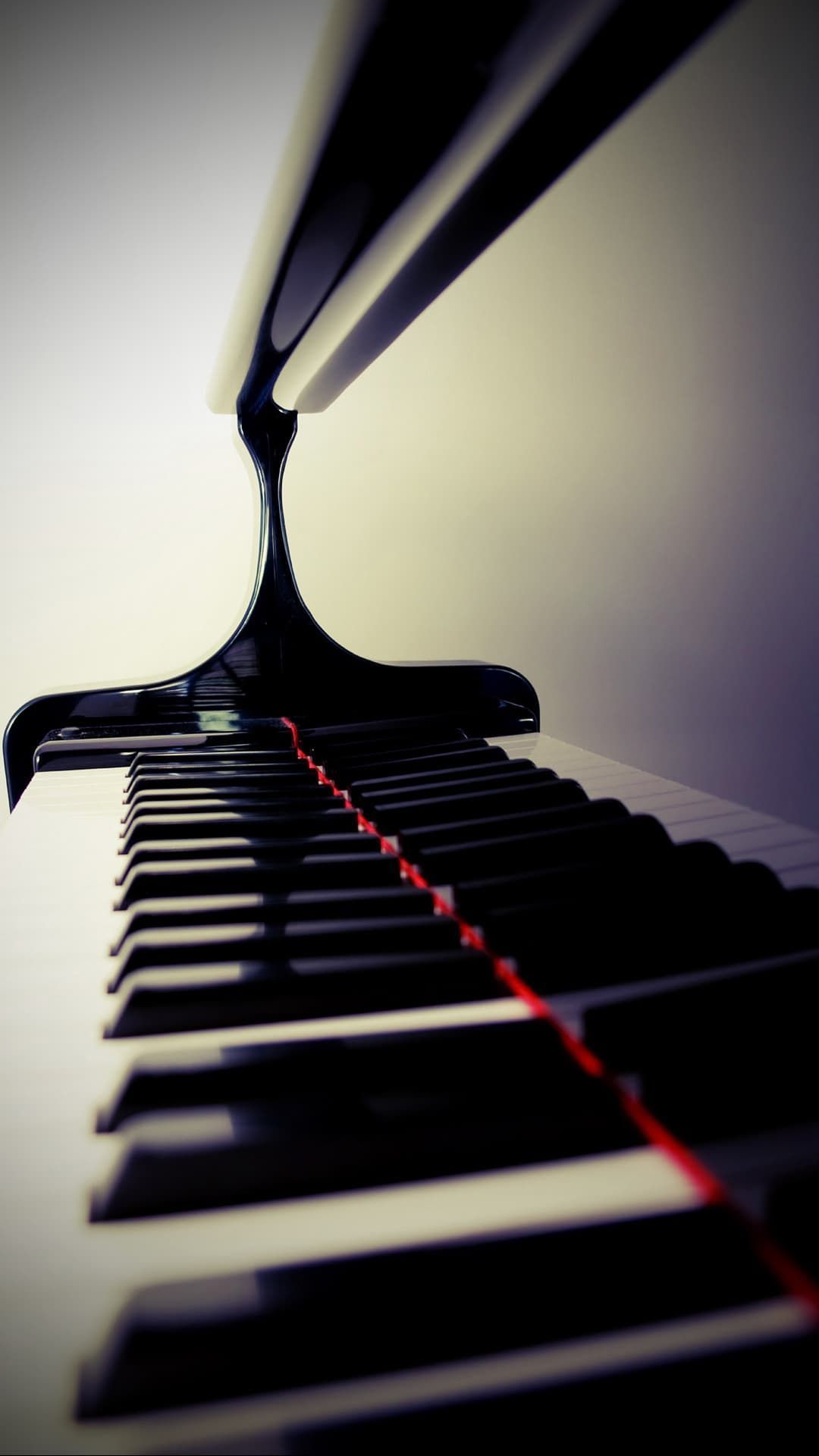 Tasti pianoforte con luce rossa, 1080x1920 Full HD Verticale, Smartphone