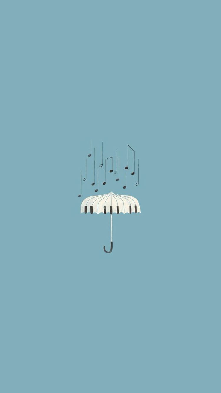 Ombrello pianoforte note musicali, 750x1334 Full HD Verticale, iPhone