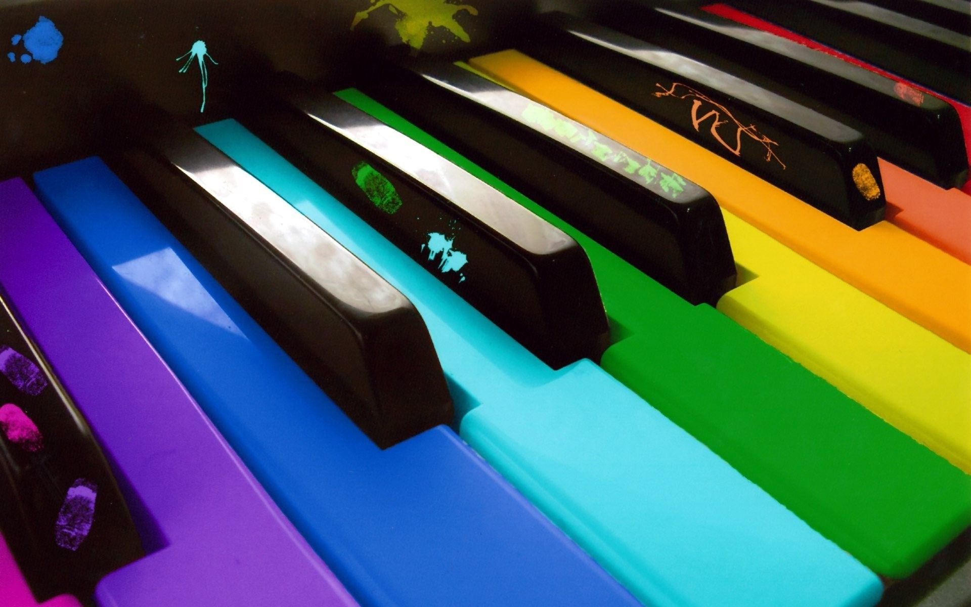 tasti piano colorati arcobaleno, 1920x1200 Full HD+ WUXGA, PC