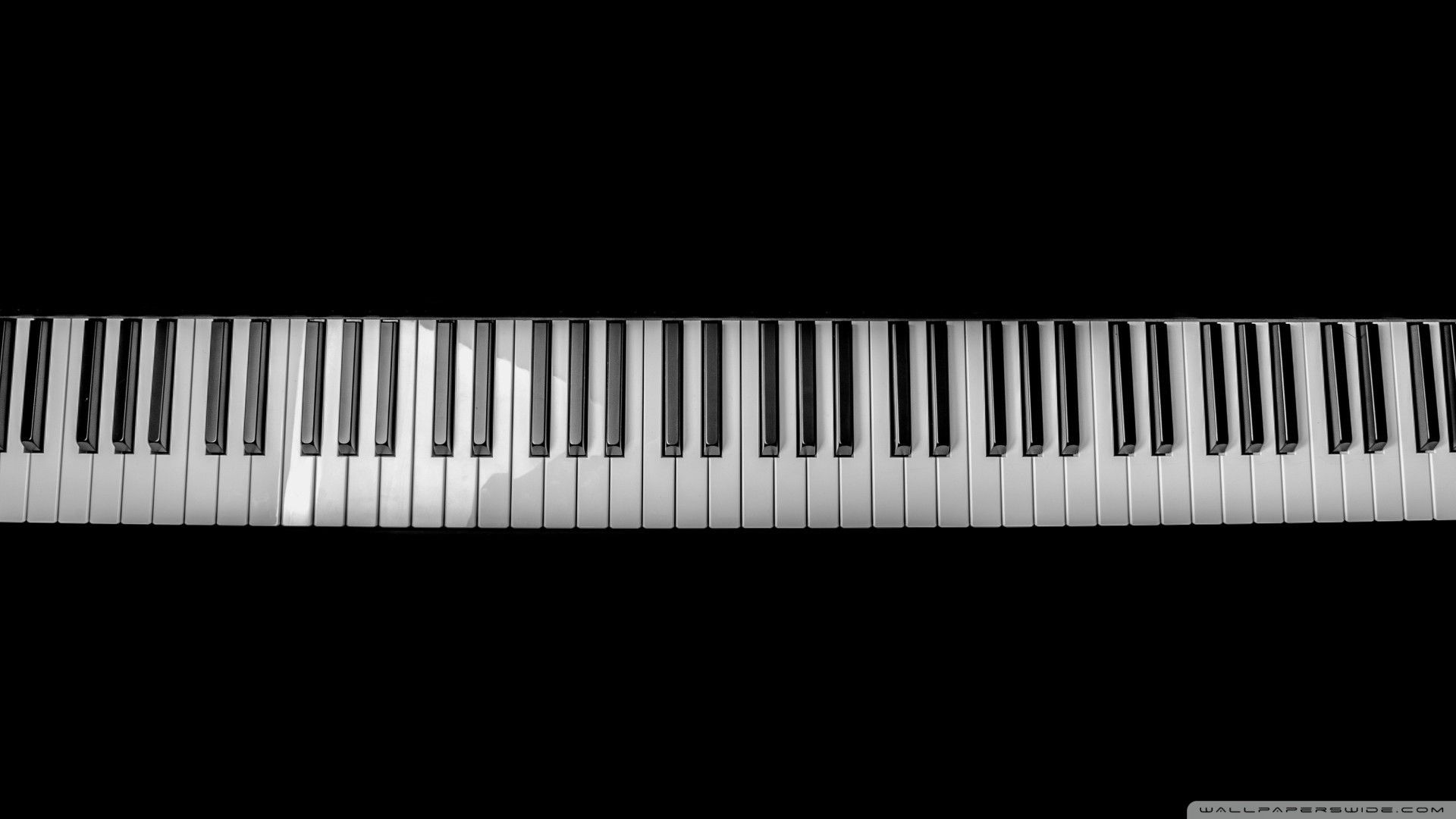 Tastiera di pianoforte su nero, 1920x1080 1080p, PC Desktop