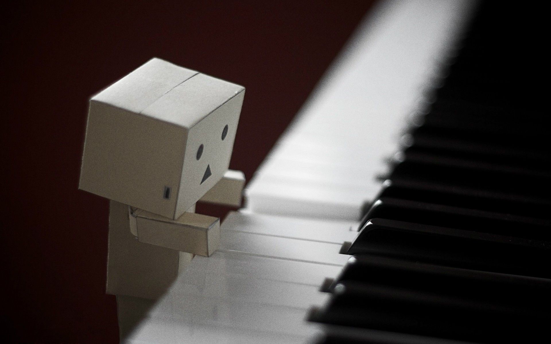 Danbo su tasti piano, 1920x1200 Full HD+, Desktop