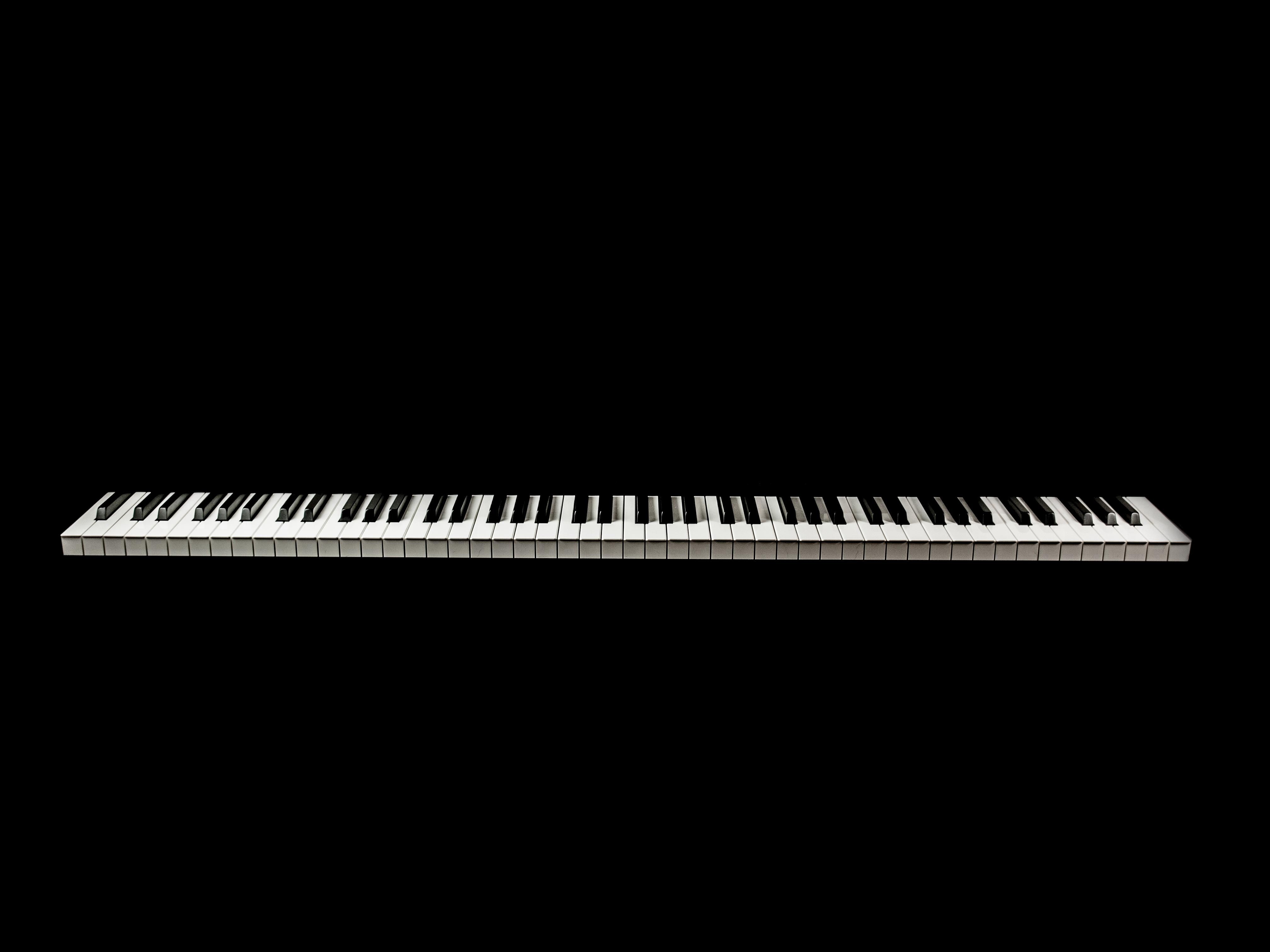 tastiera di pianoforte, sfondo nero, 4032x3024 4K Ultra HD, Monitor 4K