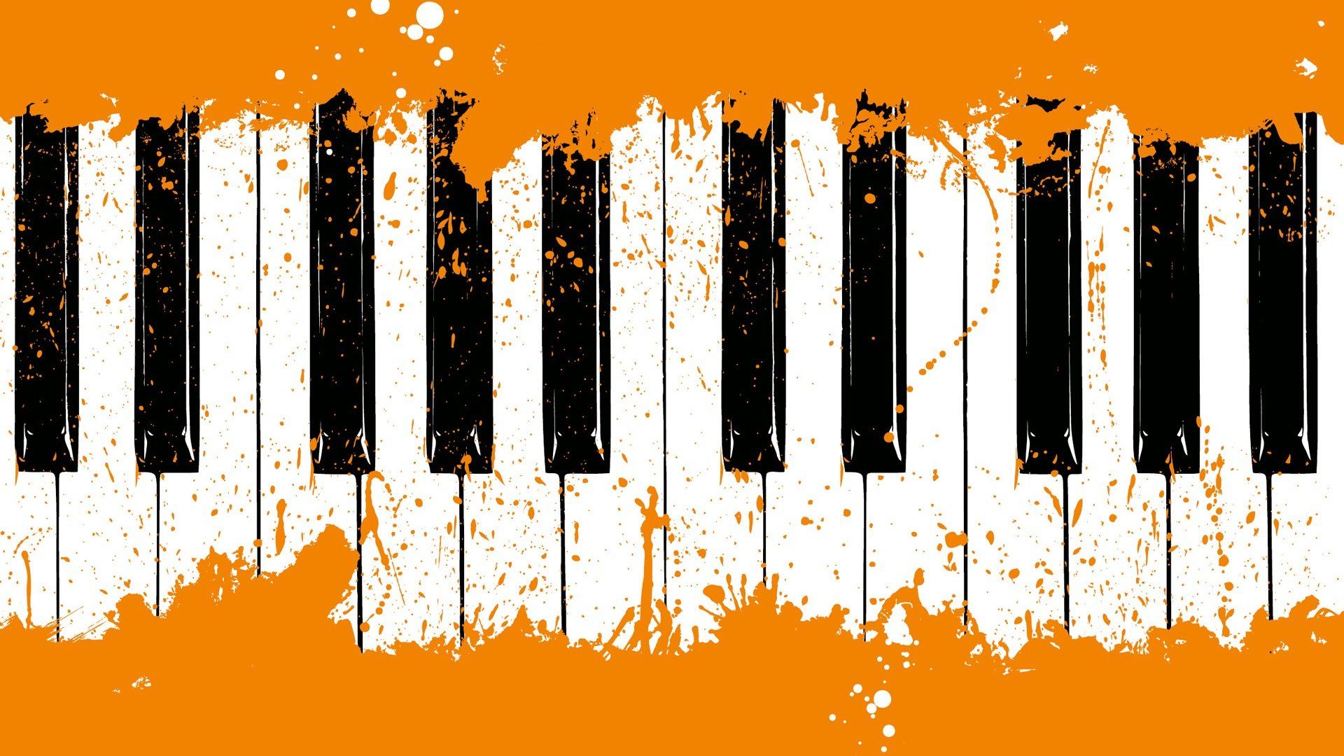 Tasti piano stile grunge arancione, 1920x1080 Full HD 1080p, PC