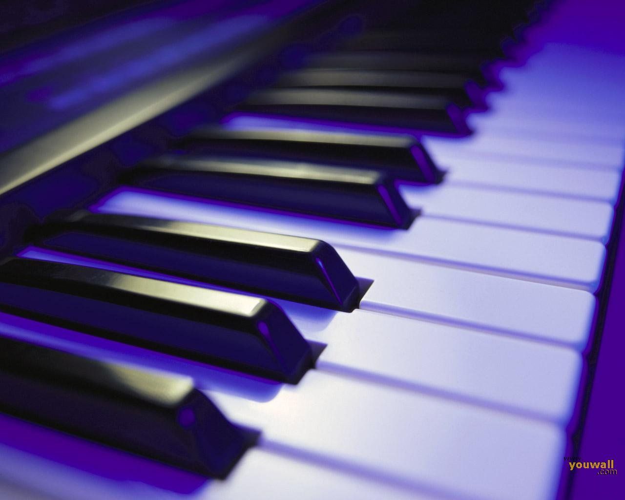 Tasti di pianoforte viola, 1280x1024 720p, PC
