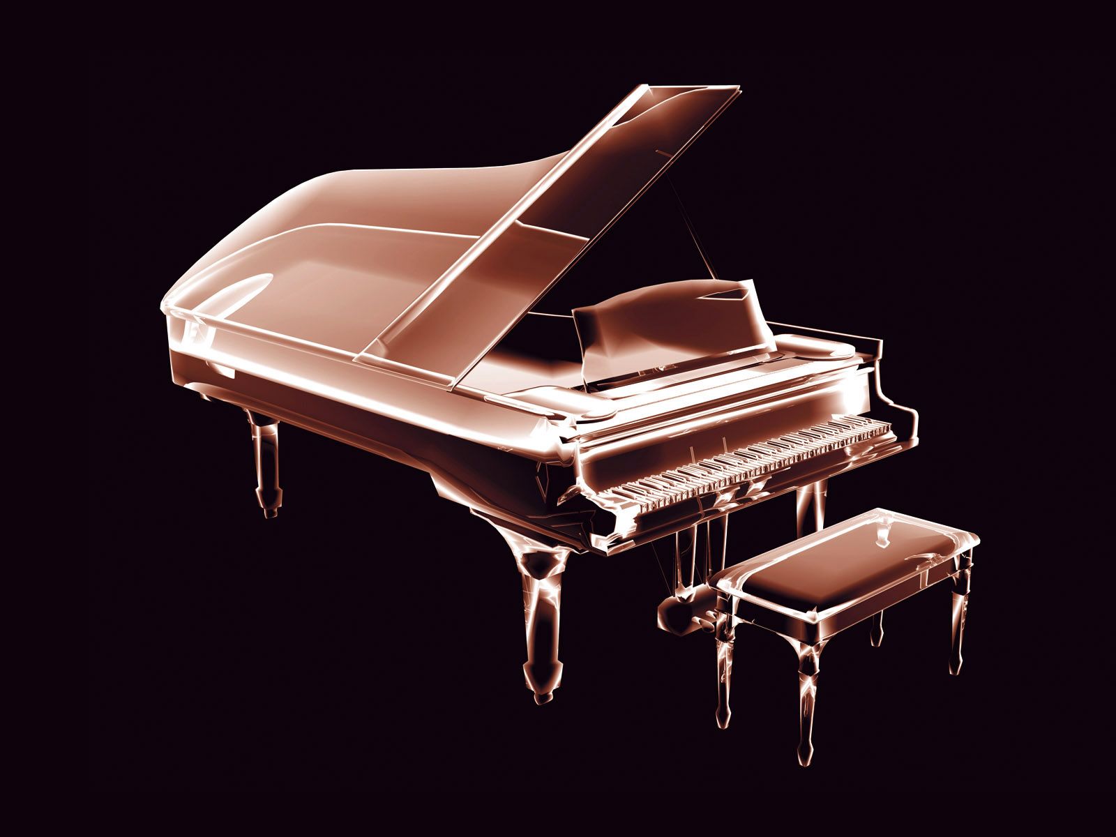 Pianoforte a coda rosa cristallo, 1600x1200 900p, Laptop