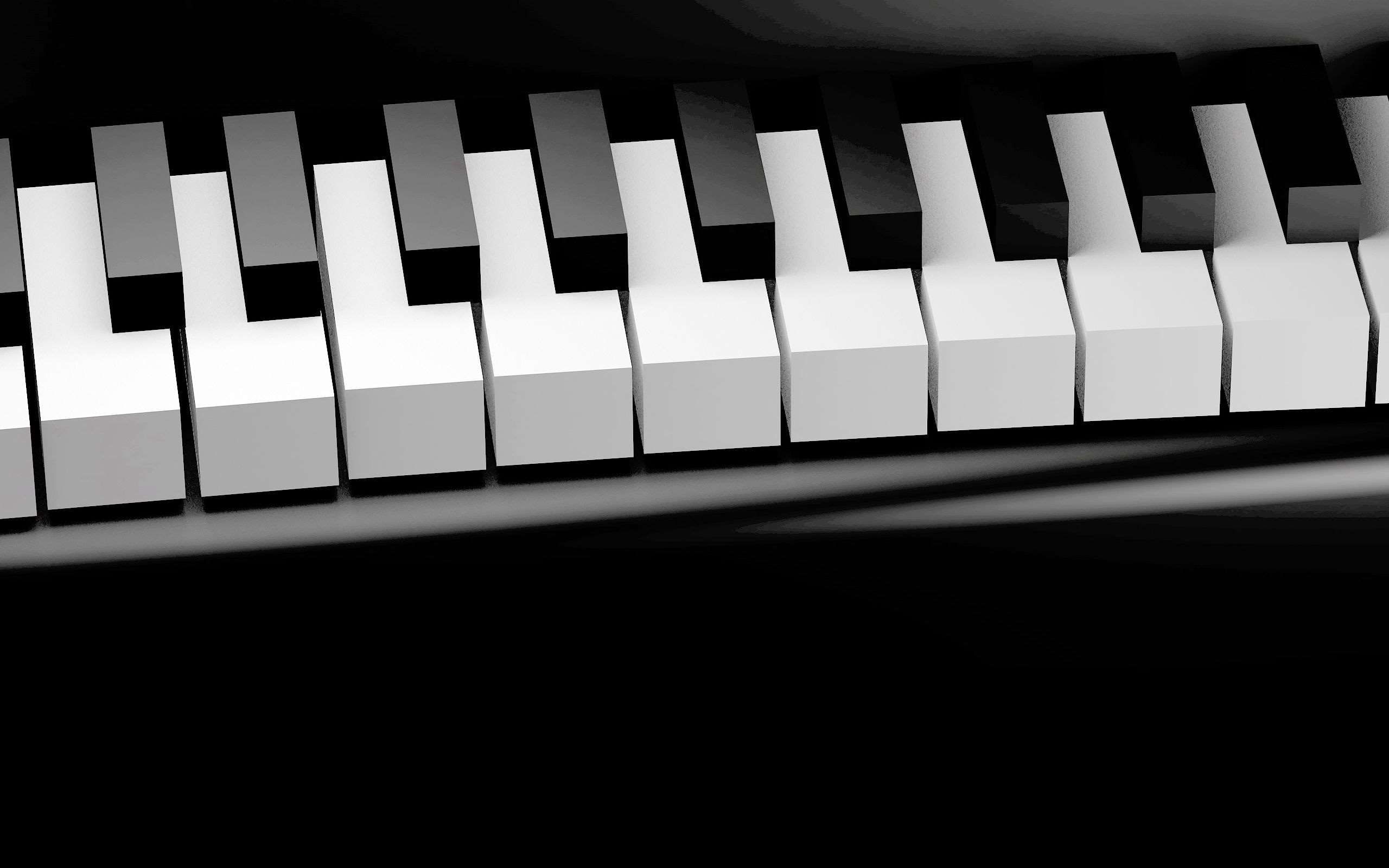 Tasti pianoforte bianco e nero, 2560x1600 2K, MacBook Pro