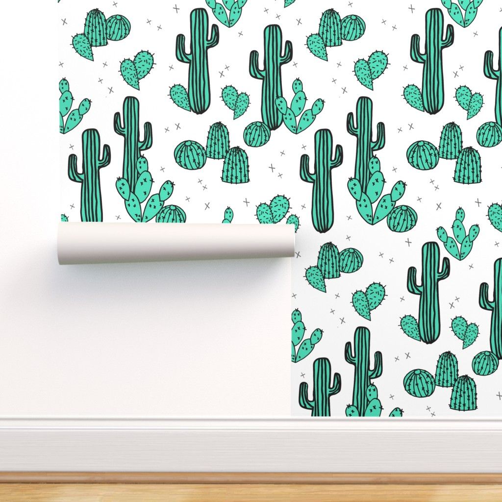 Cactus verdi pattern carta parati, 1024x1024 HD, Laptop
