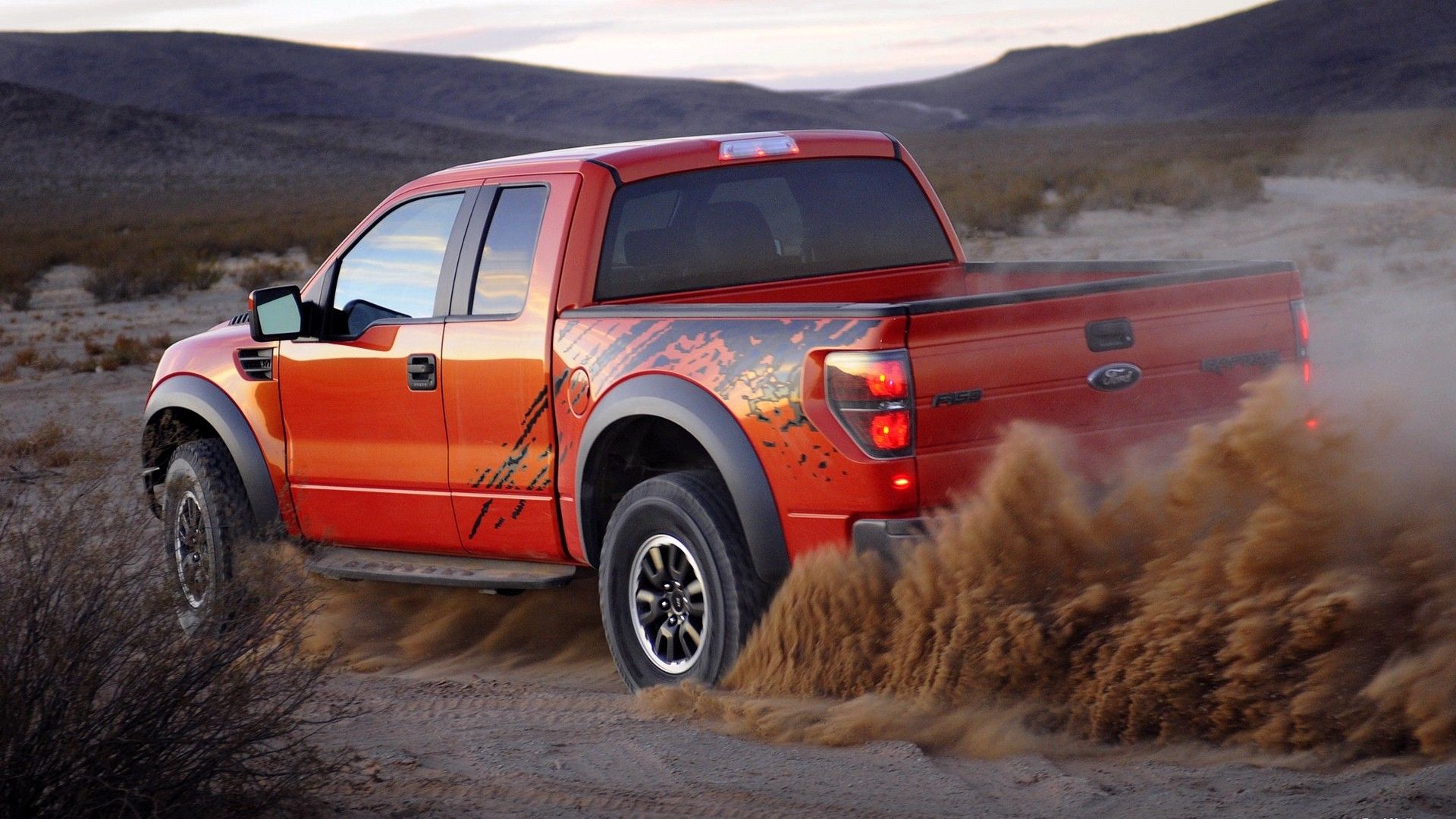 Ford Raptor arancione nel deserto, 1920x1080 Full HD 1080p, Desktop