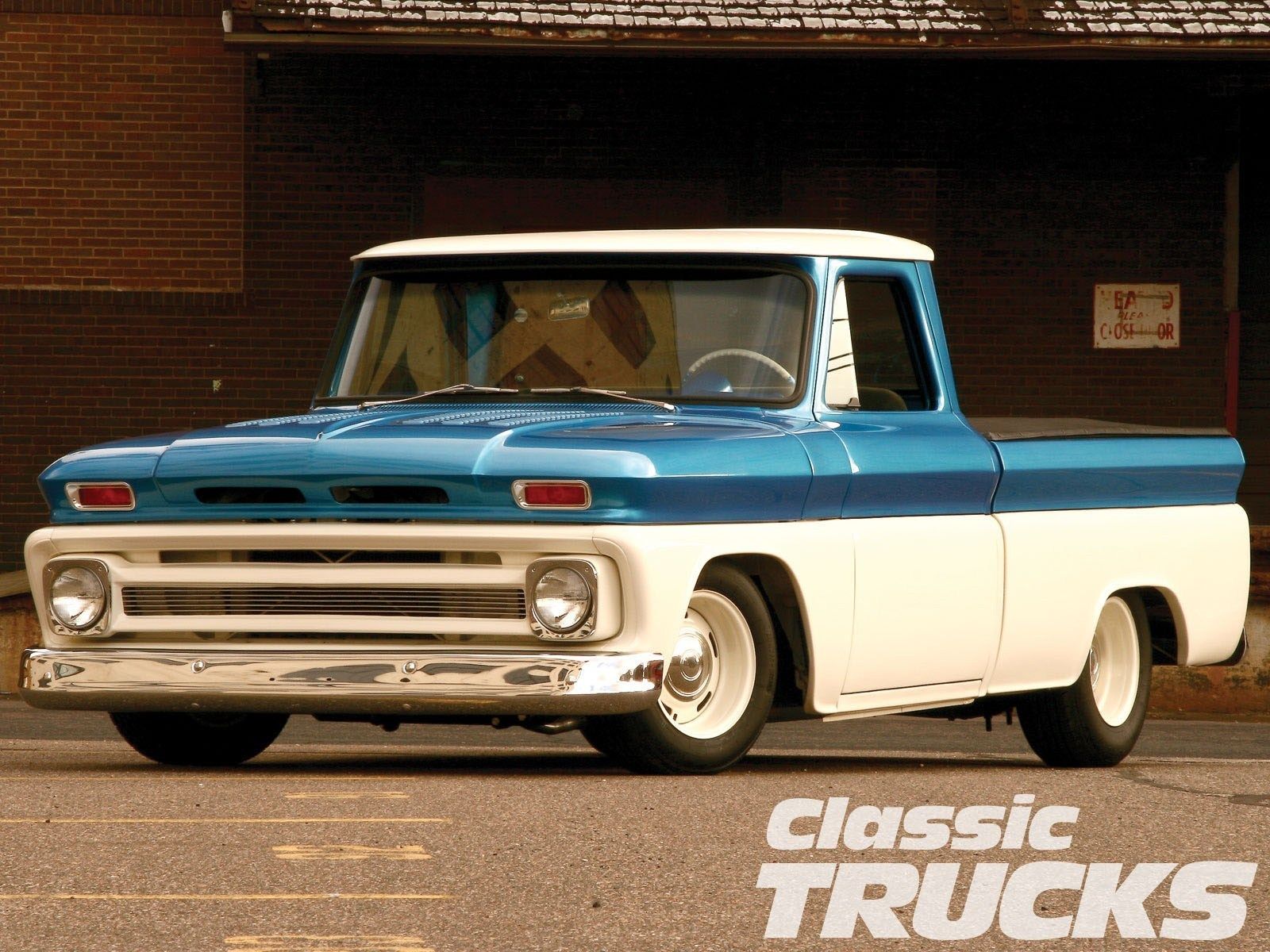Pickup Chevrolet vintage blu bianco, 1600x1200 HD, Desktop
