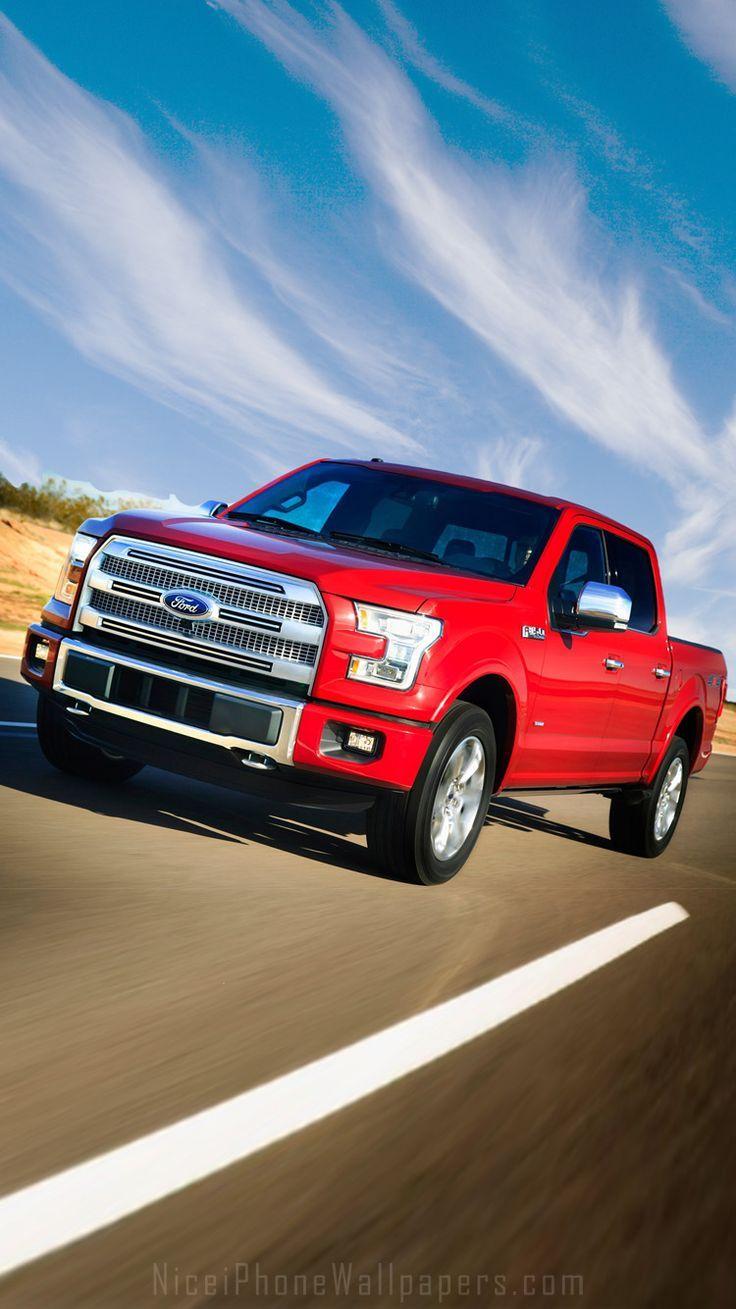 Pickup Ford rosso su strada, 736x1309 Full HD Verticale, Smartphone