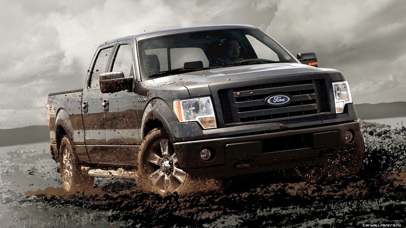 Ford F-150 pickup nel fango, 1366x768 720p, Laptop