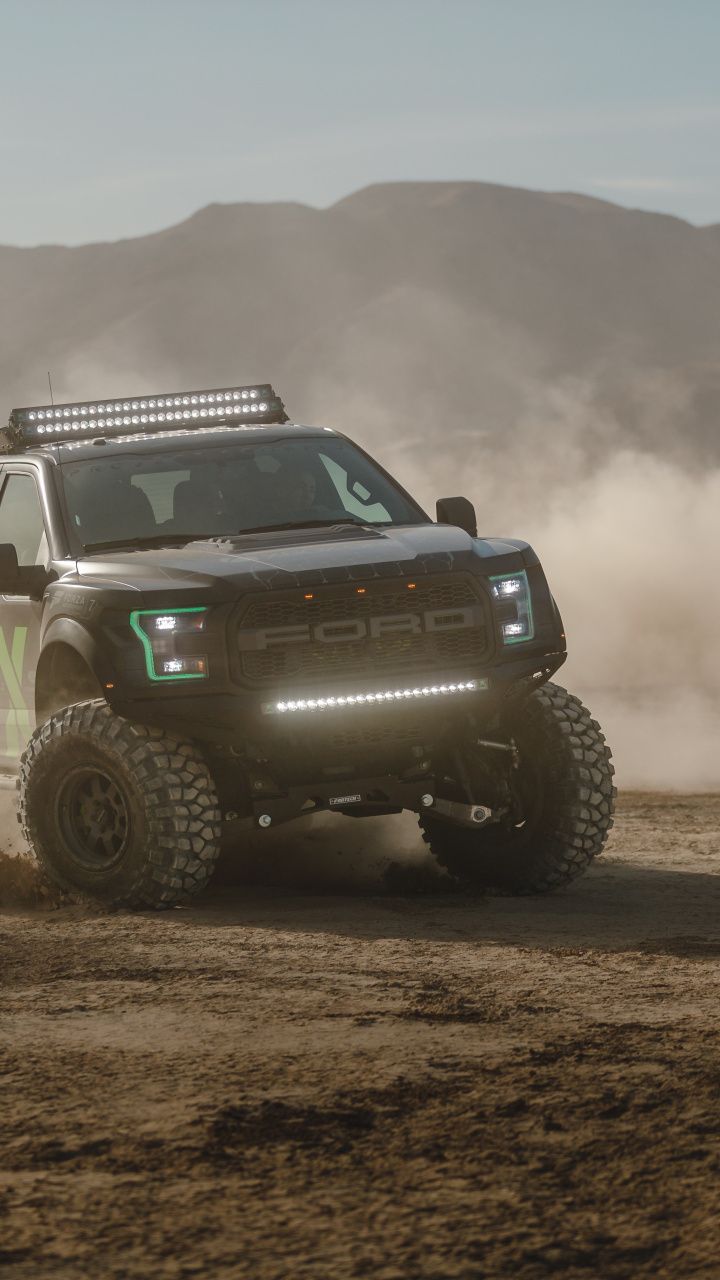 Ford F-150 Raptor pickup off-road, 720x1280 Full HD Verticale, Realme