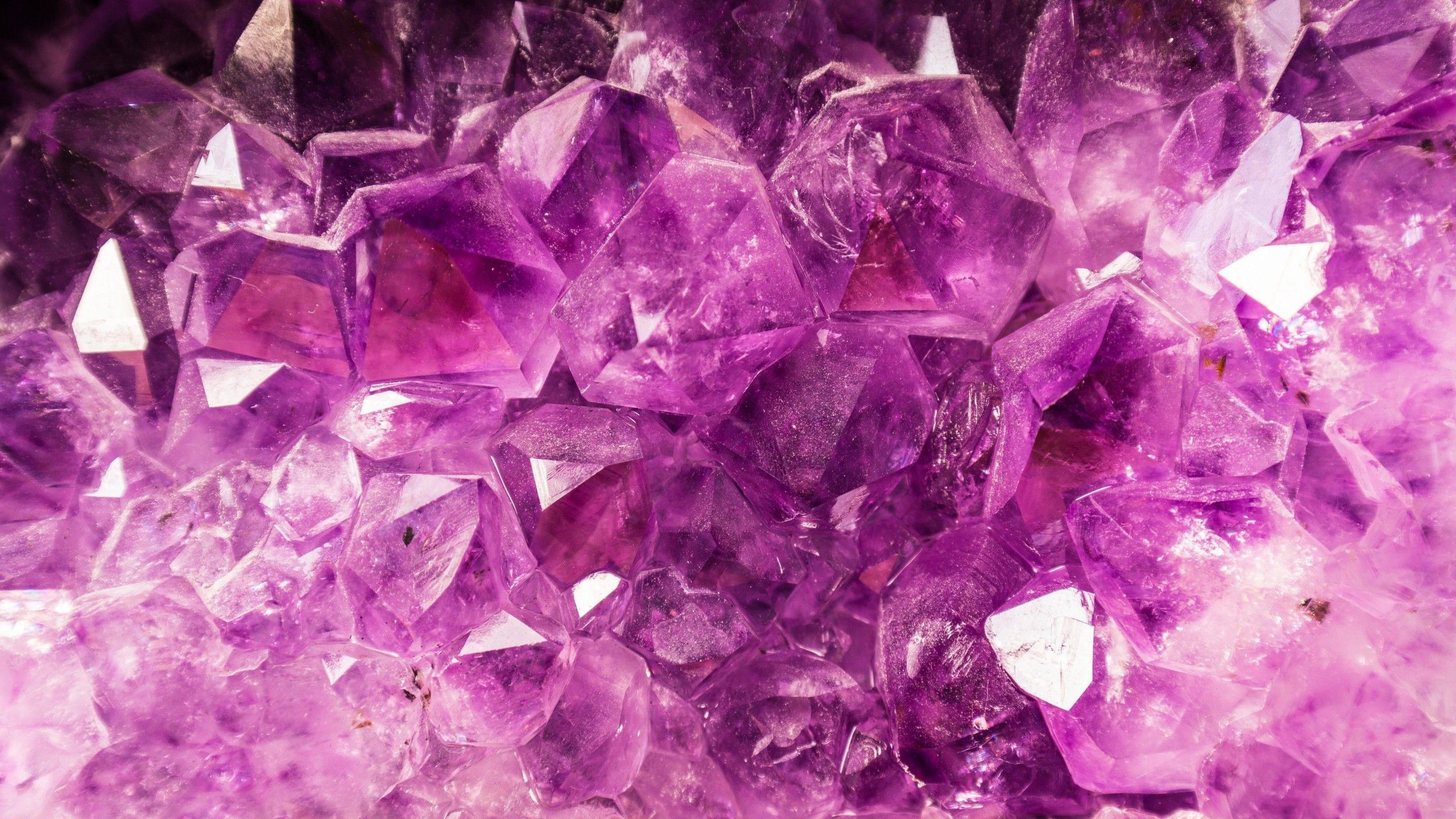Cristalli di ametista viola, 2560x1440 2K, Desktop