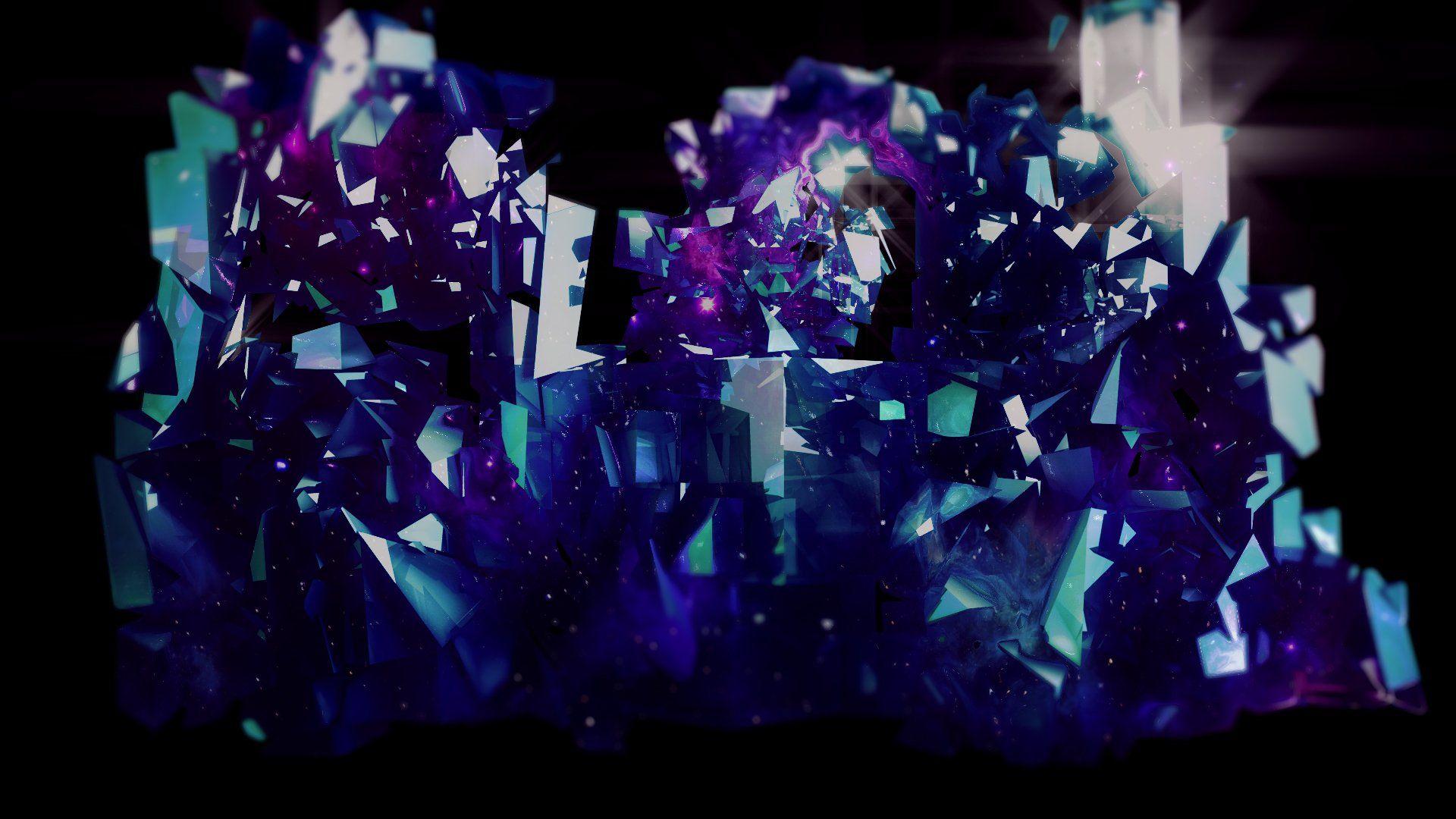 Cristalli di ghiaccio blu, 1280x720 HD, Desktop