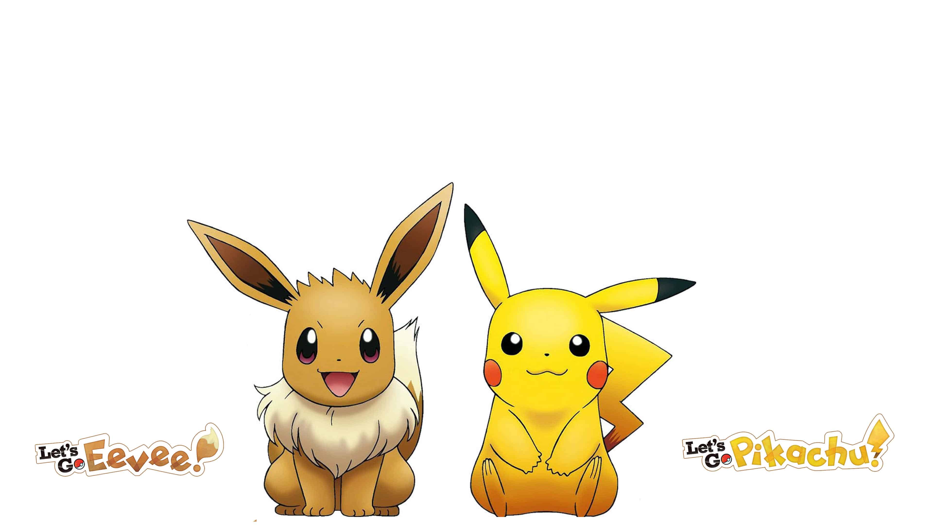 Pikachu ed Eevee Pokémon, Eeveelution, 3840x2160 UHD, PC 4K