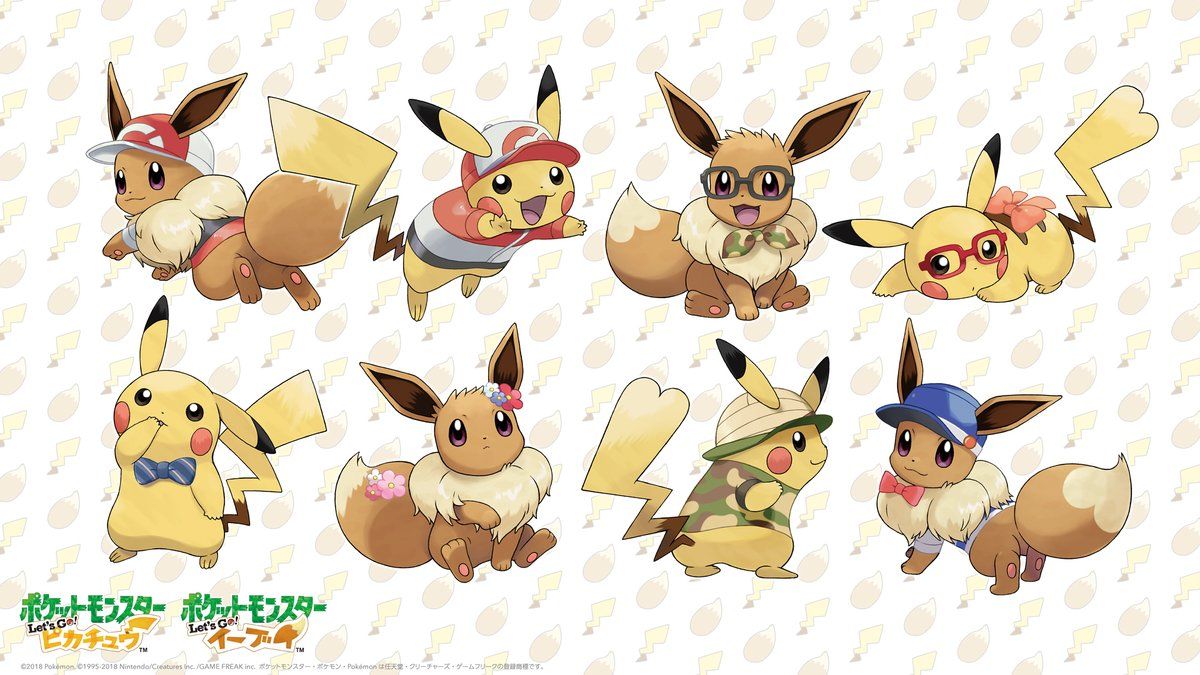 Pikachu ed Eevee, cappelli, 1200x675 HD, Laptop