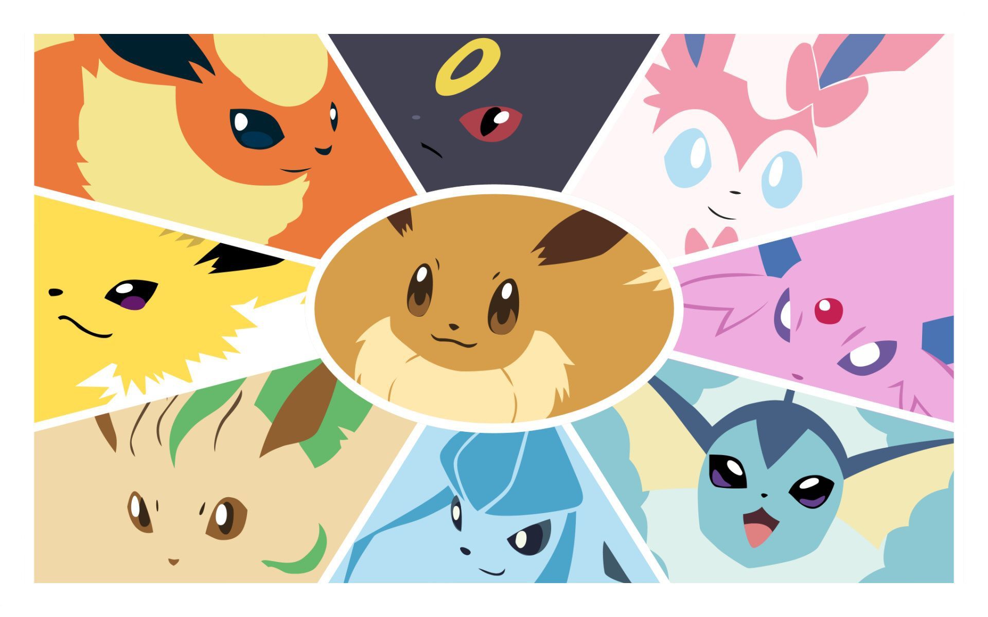 Eevee ed evoluzioni Pokémon, Eeveelution, 1920x1200 WUXGA, Desktop