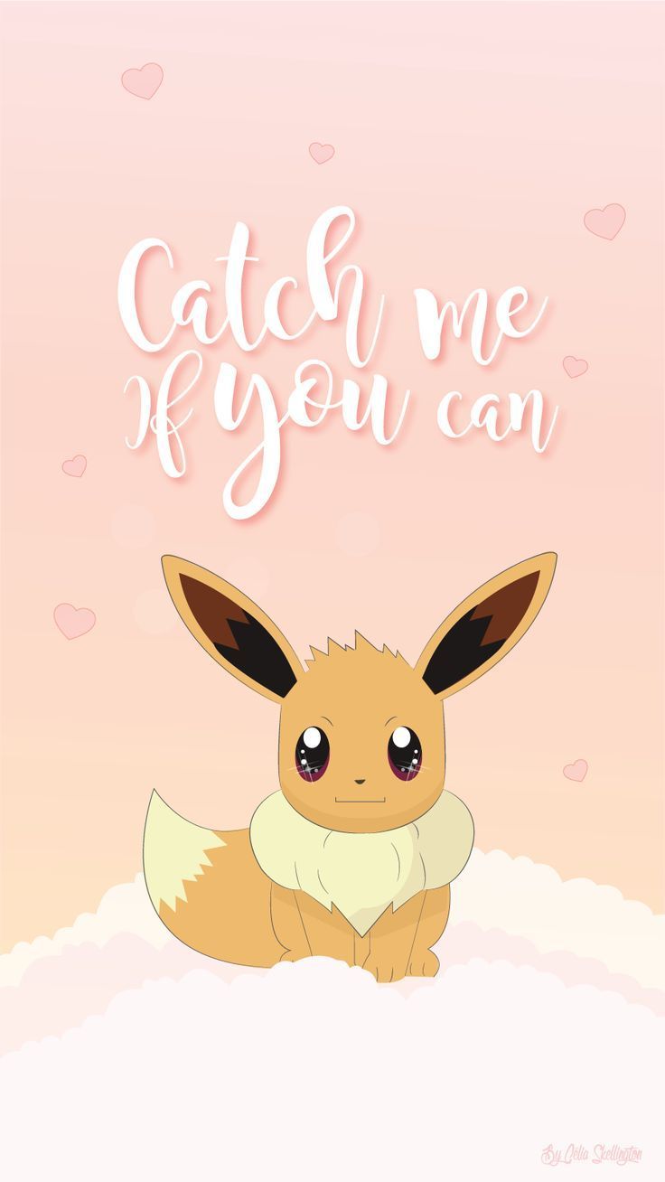 Eevee Pokémon sfondo rosa, Eeveelution, 736x1308 Full HD Verticale, Smartphone