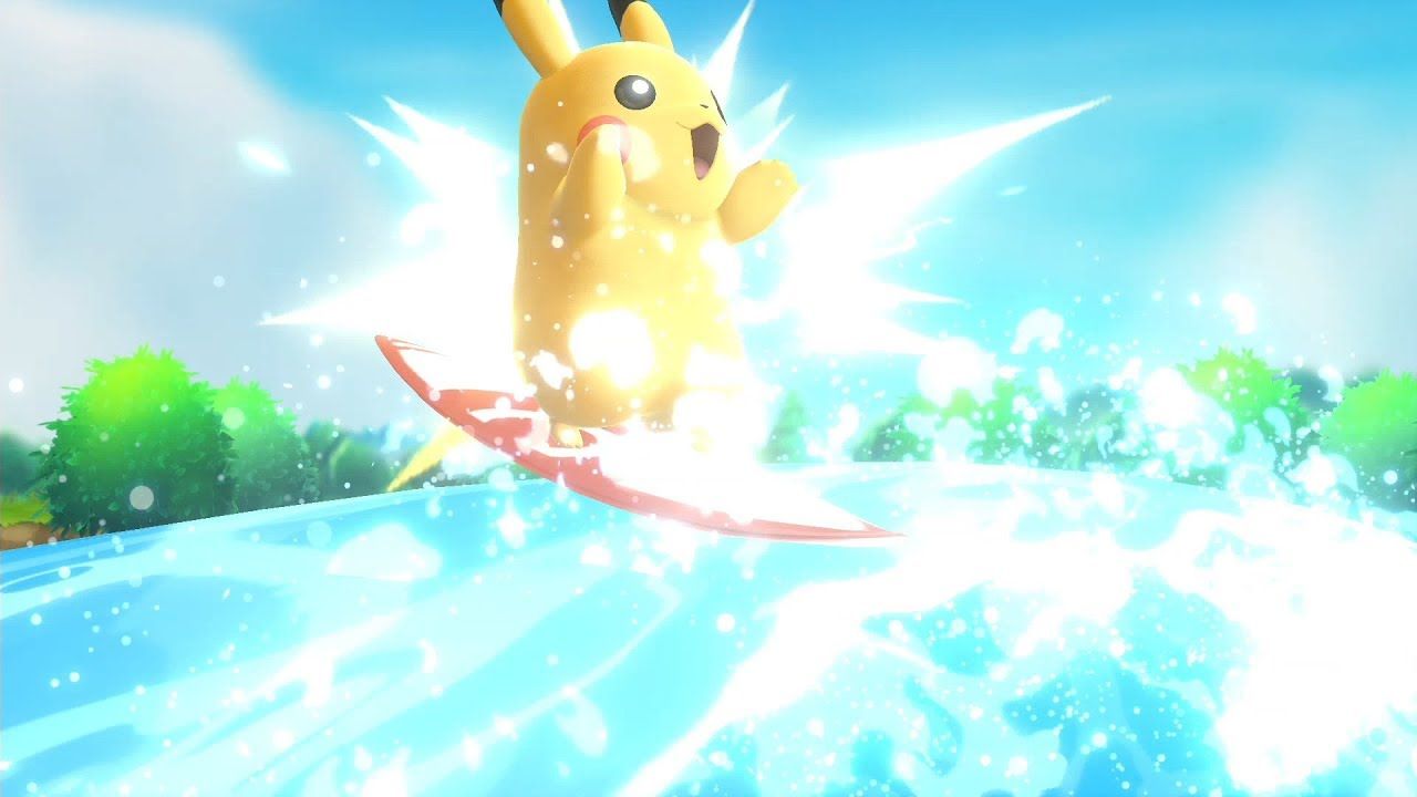 Pikachu che fa surf, 1280x720 720p, PC