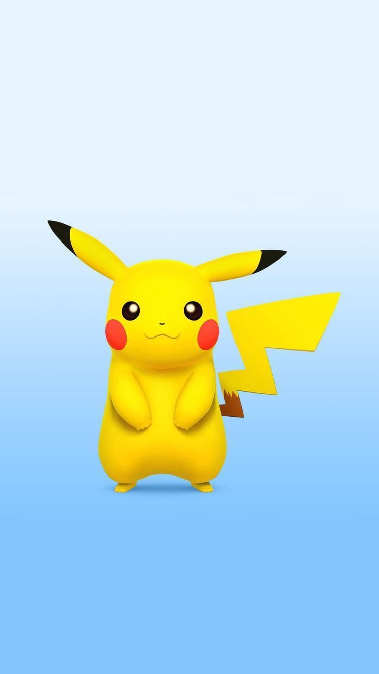 Pikachu Pokémon sfondo blu, tipo elettro, 750x1334 Full HD Verticale, iPhone Plus