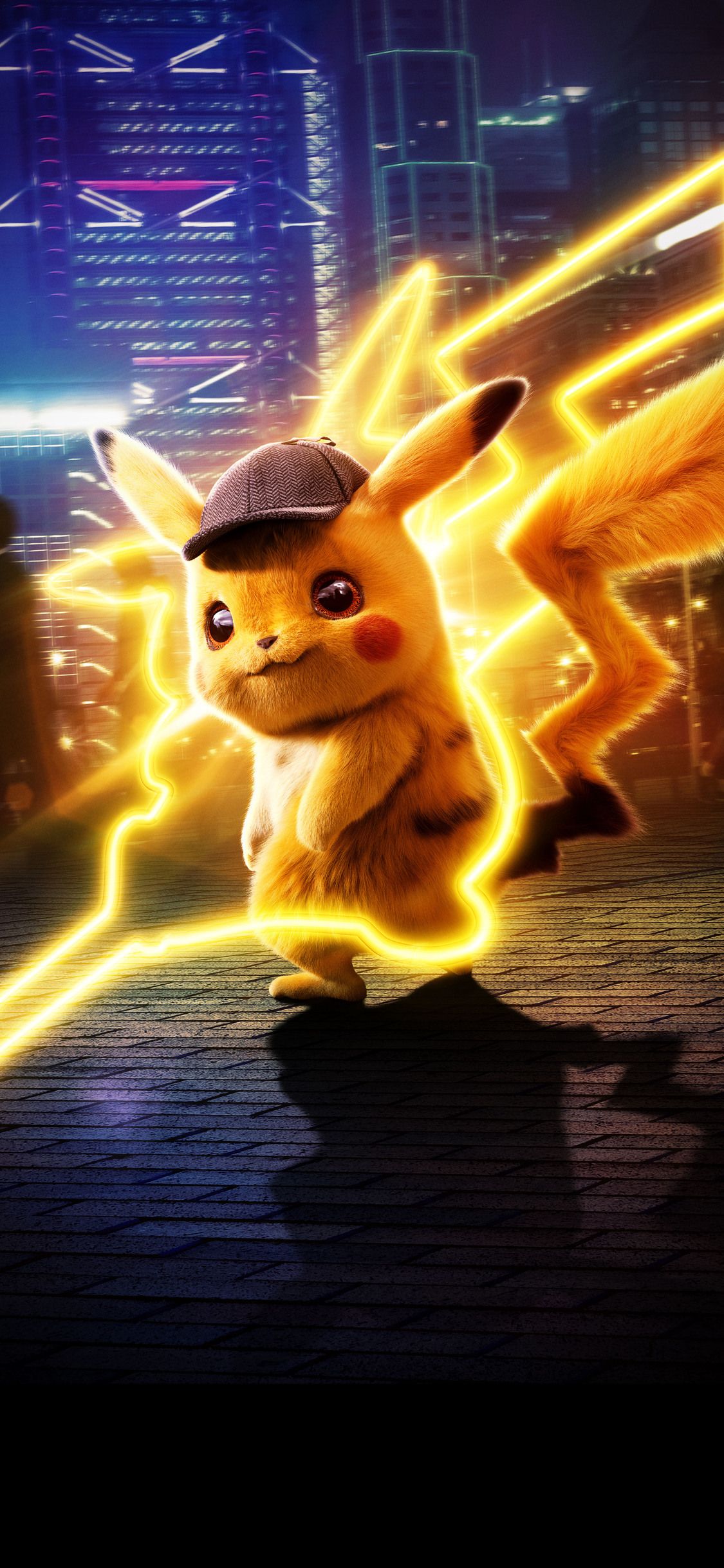 Pikachu Detective con cappello, 1125x2436 Verticale, iPhone Plus