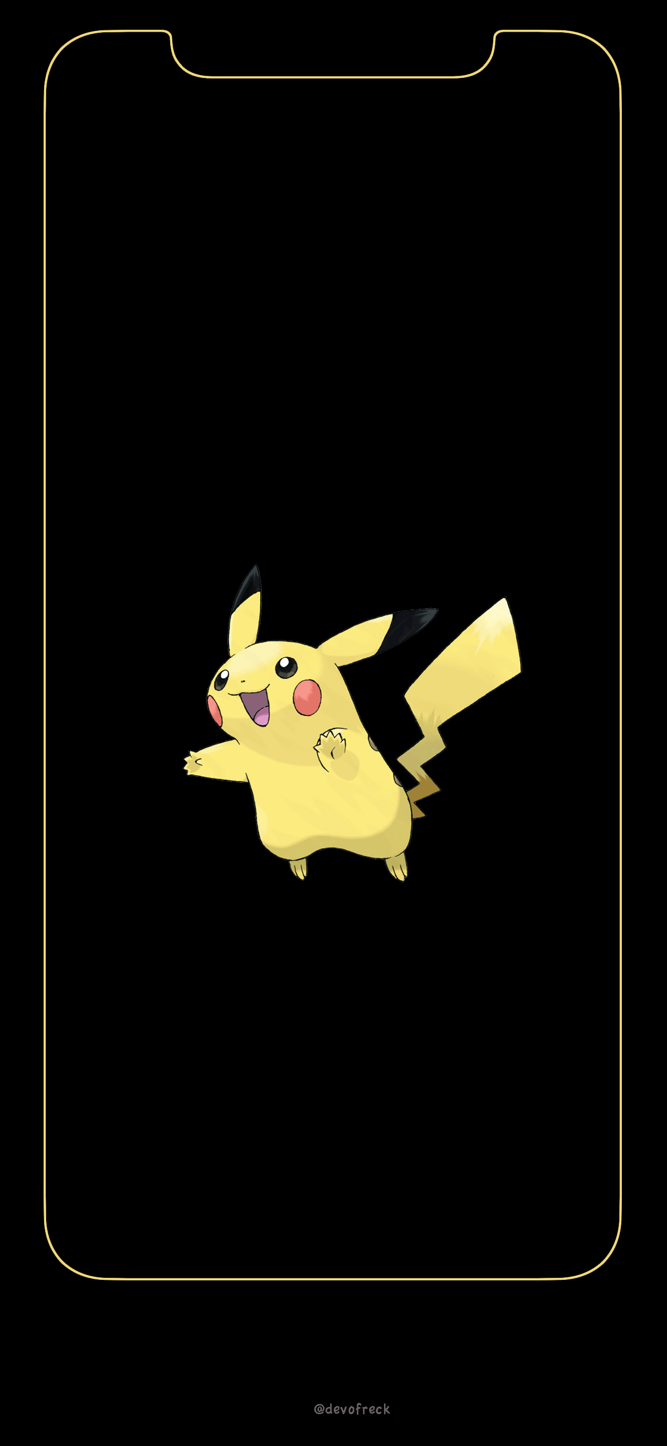 Viso Pikachu sfondo giallo, 1080x1920 Full HD Verticale, iPhone Plus
