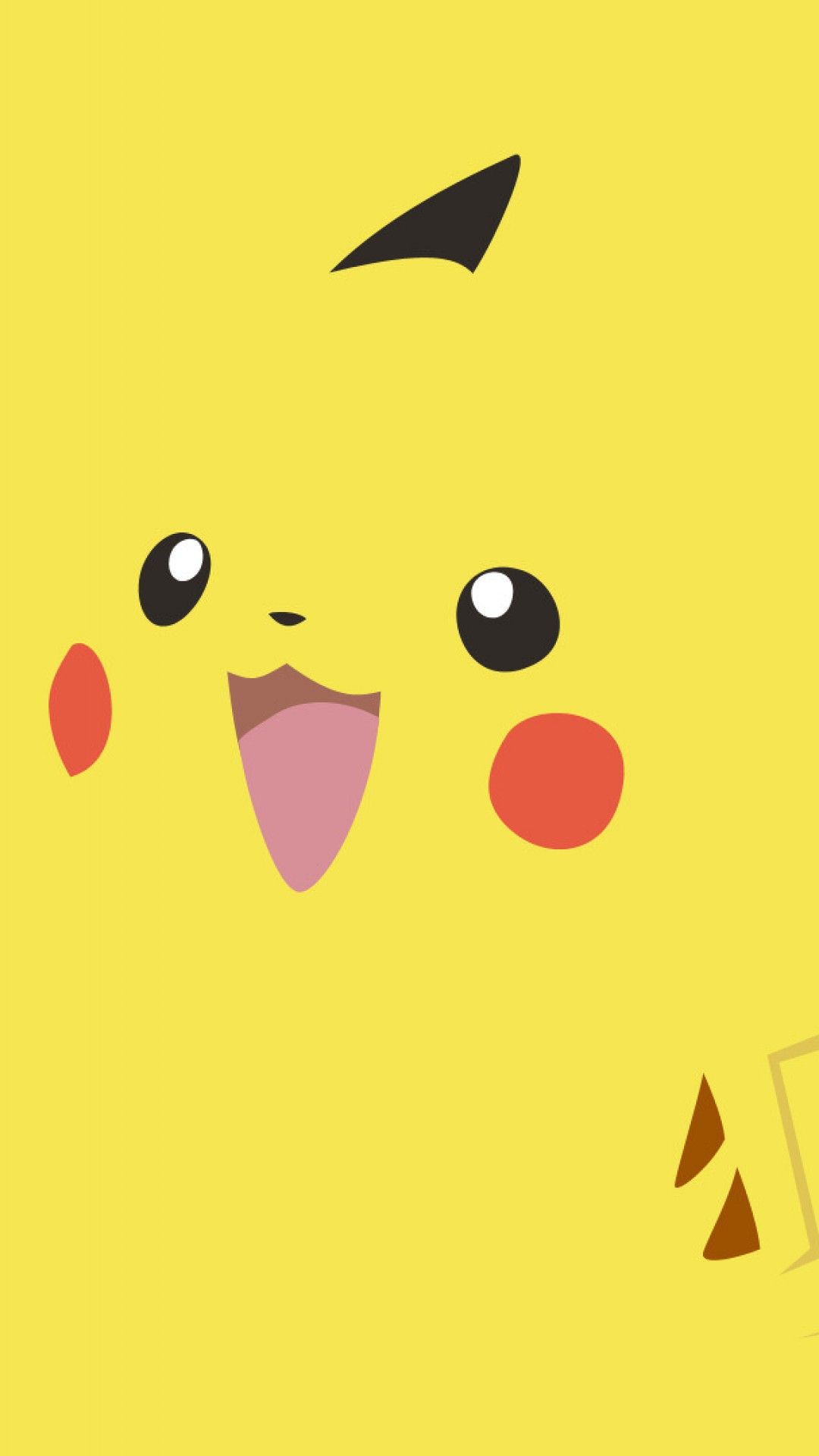 Pikachu volto minimalista Pokemon, creature tascabili, 1080x1920 Full HD Verticale, iPhone Pro Max
