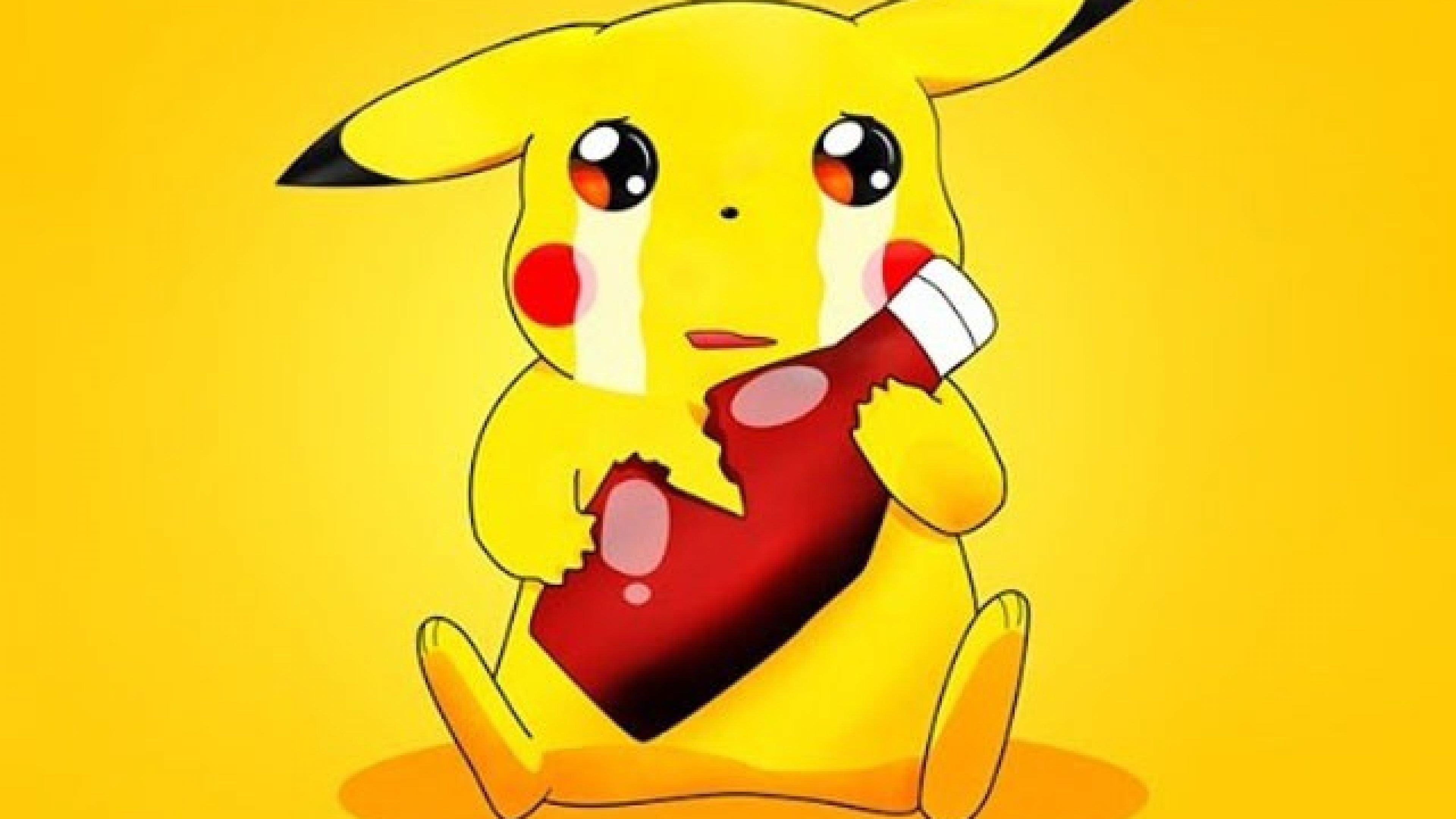 Faccia minimal Pikachu giallo, 1080x1920 Verticale, iPhone Pro
