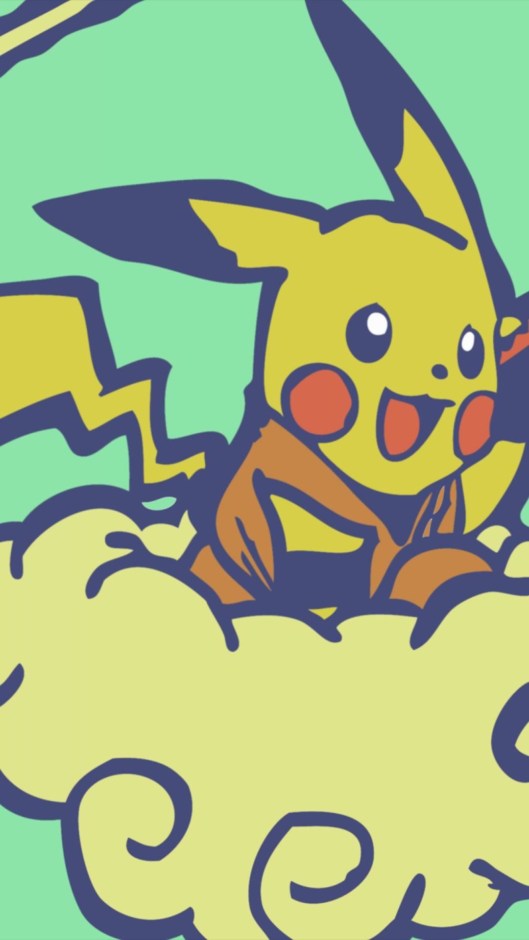 Pikachu Pokémon acquerello rosa, 1080x1920 Full HD Verticale, iPhone Air