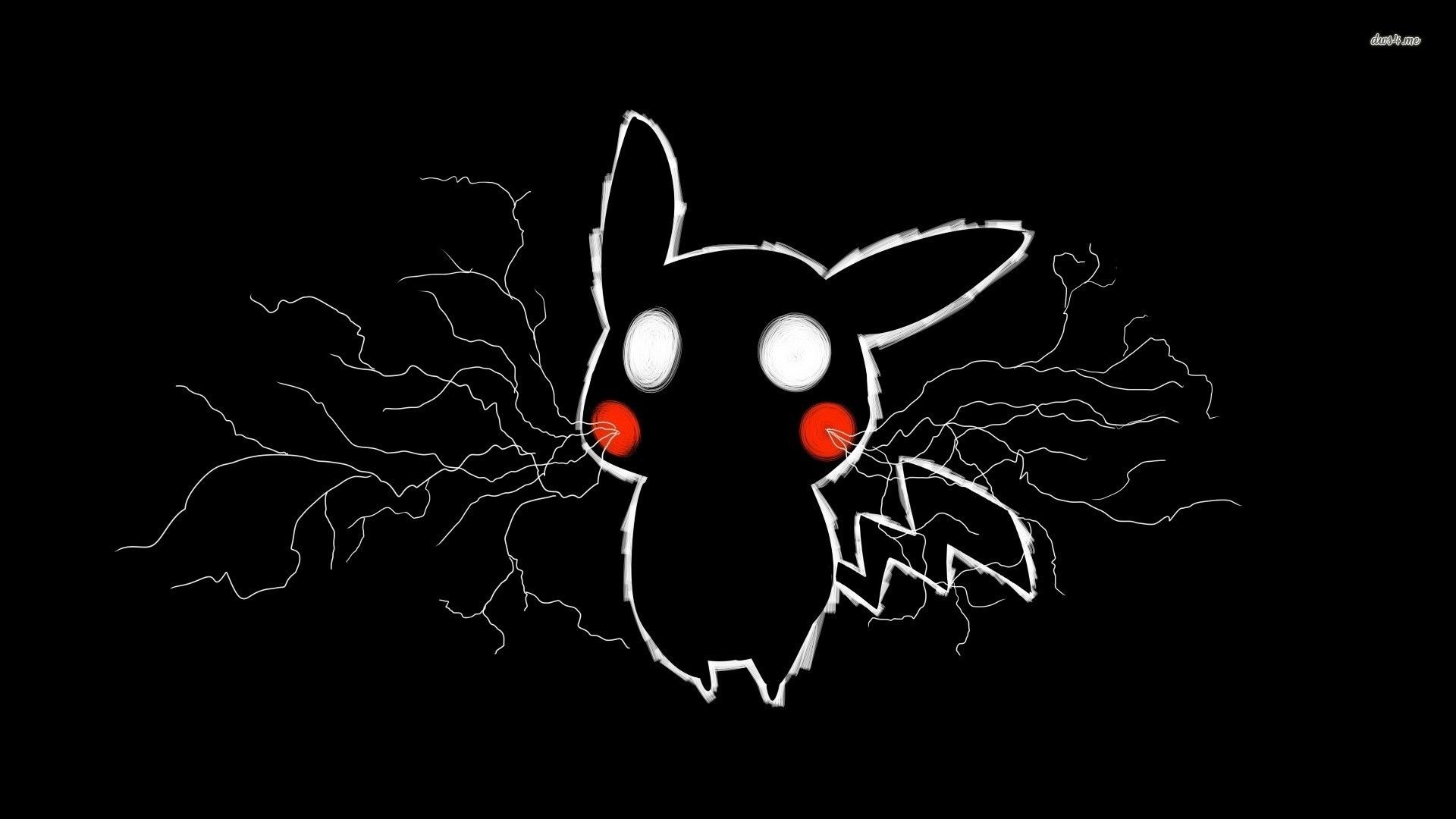 Pikachu silhouette fulmini, 1920x1080 1080p, PC