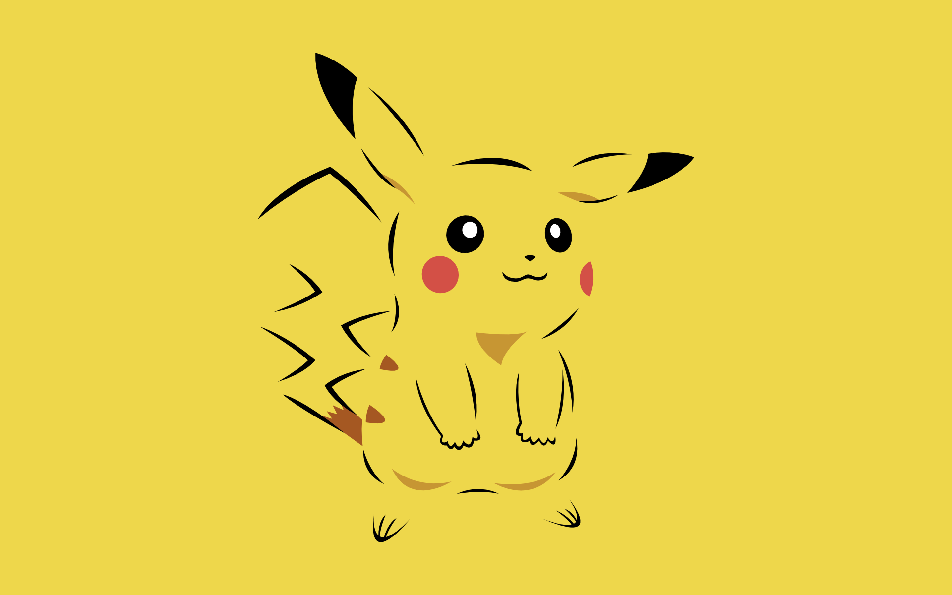 Pikachu Pokemon minimalista, tipo elettro, 1920x1200 Full HD+, Laptop