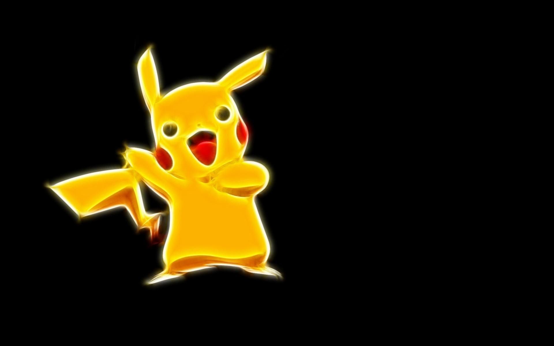 Pikachu luminoso sfondo nero, 1920x1200 Full HD+ WUXGA, PC