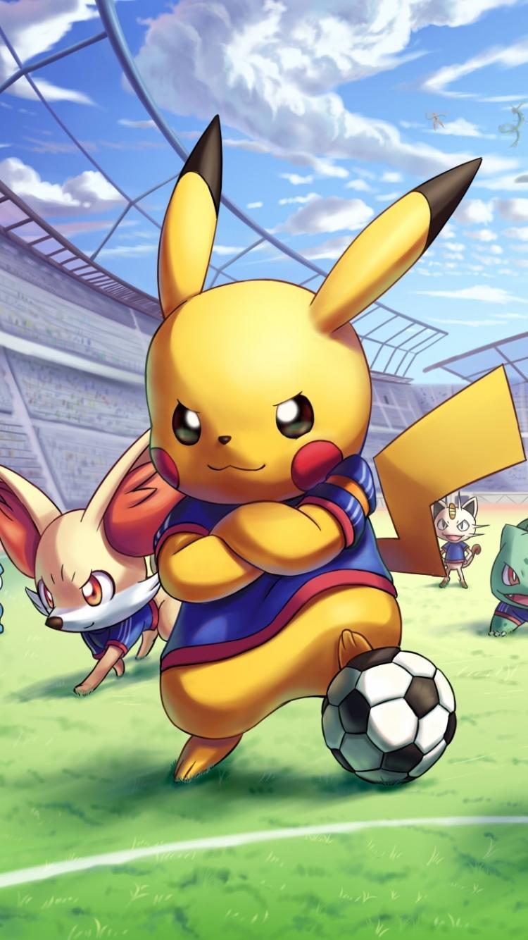 Pikachu calciatore stadio, 750x1334 Full HD Verticale, Smartphone