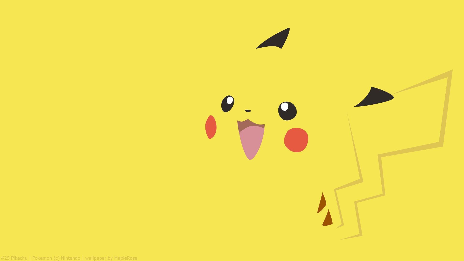 Pikachu Pokemon minimalista, creature tascabili, 1920x1080 1080p, Desktop