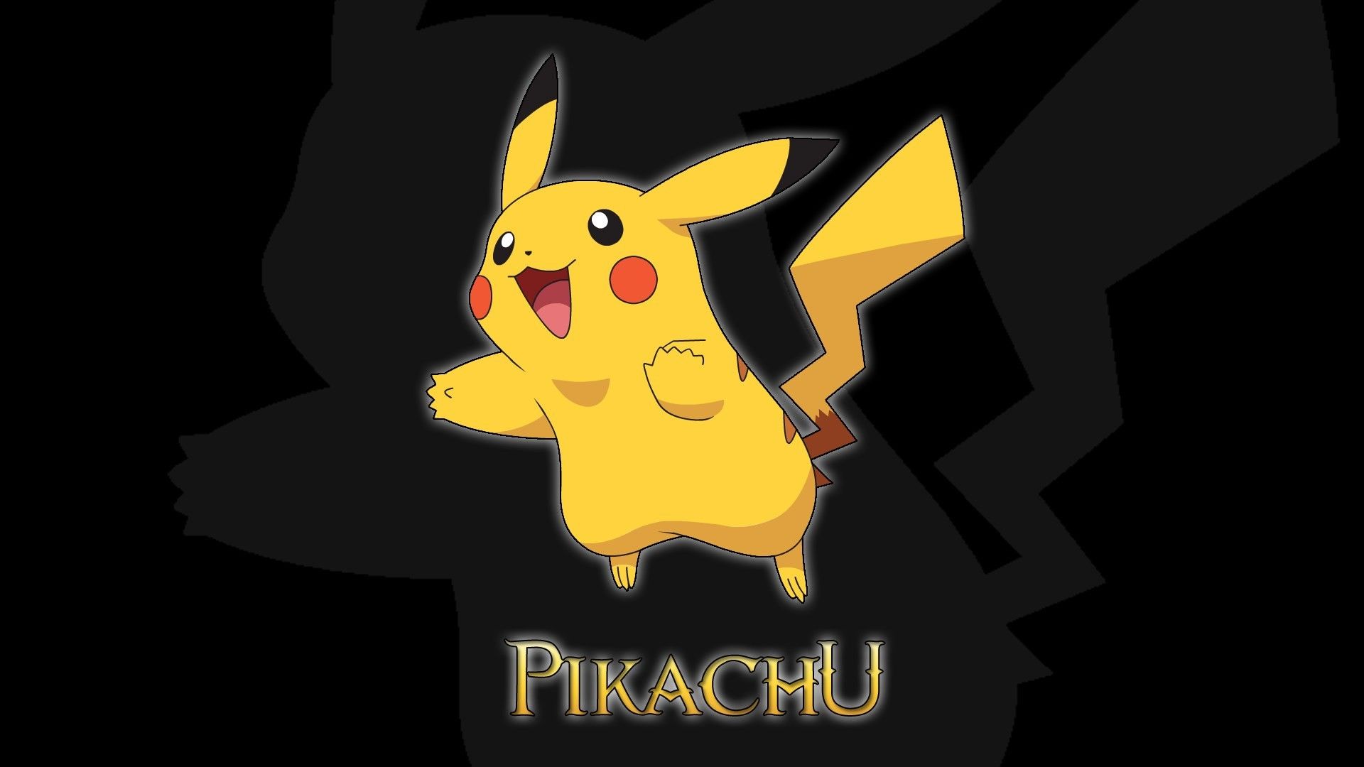 Pikachu sfondo nero, 1920x1080 Full HD 1080p, PC