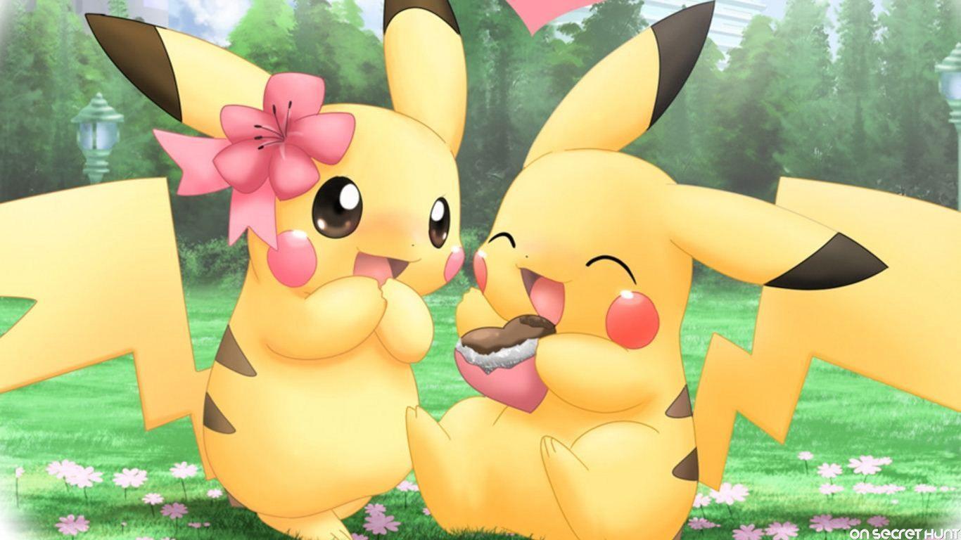 Pikachu coppia carina, 1366x768 720p, Laptop