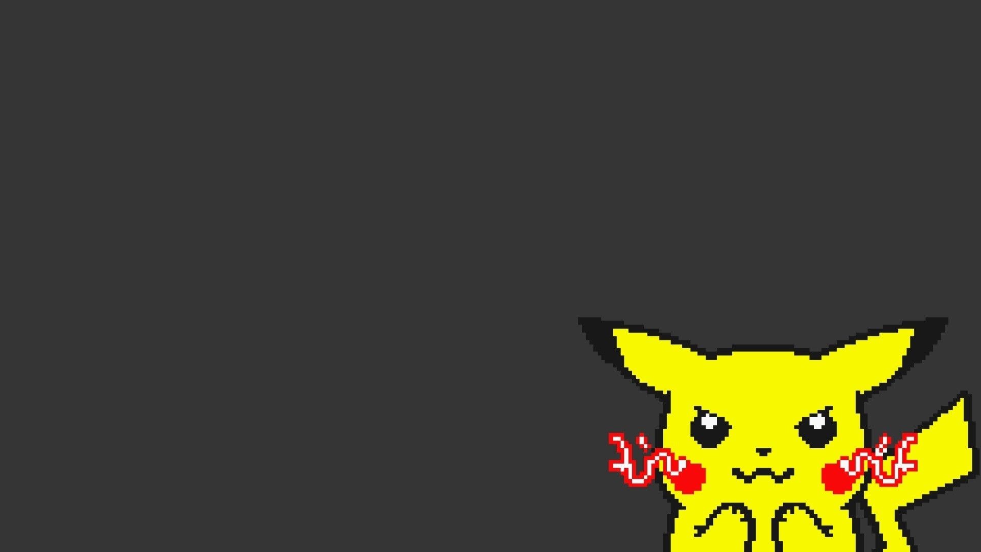 Pikachu Pokemon sfondo grigio, 1920x1080 Full HD 1080p, PC Desktop