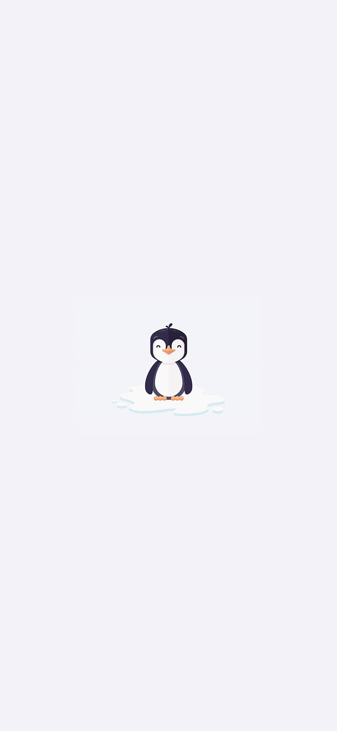 Pinguino cartone animato viola, 1080x2340 Full HD Verticale, Smartphone