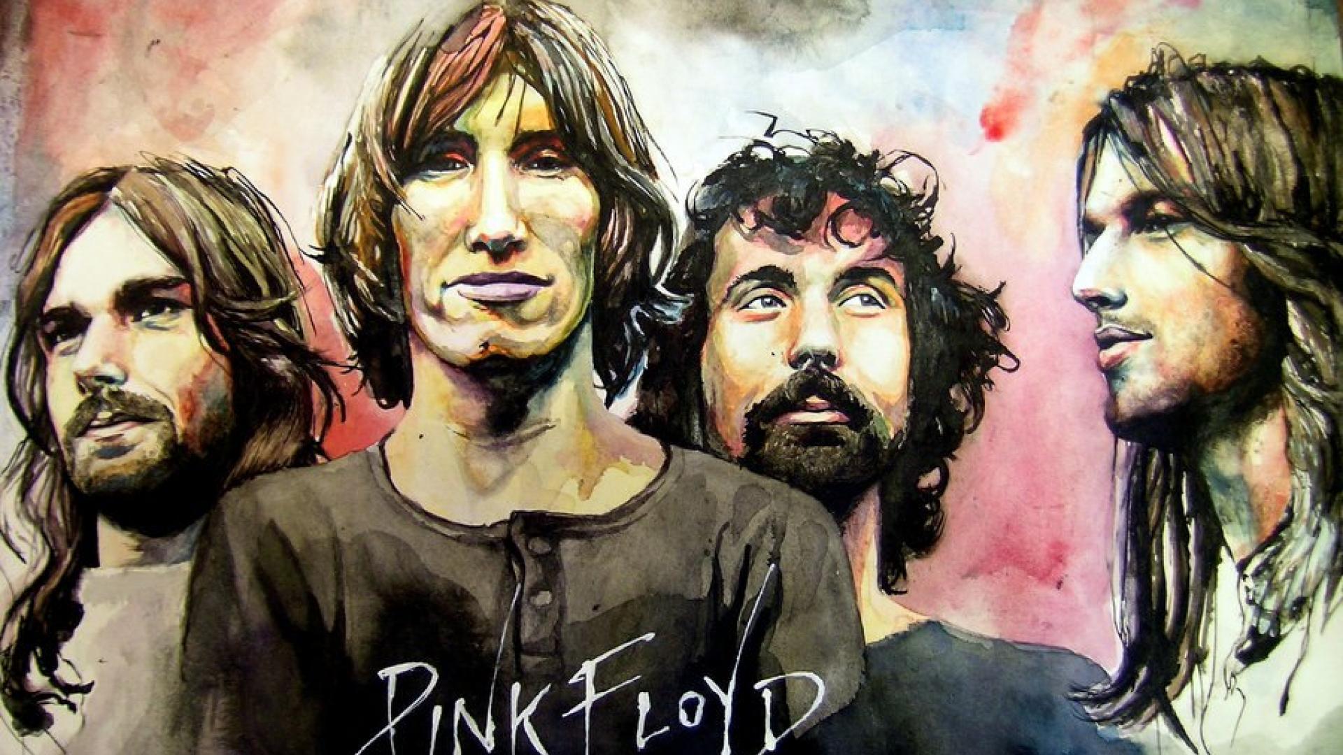 Pink Floyd ritratto acquerello band, 1920x1080 Full HD 1080p, PC