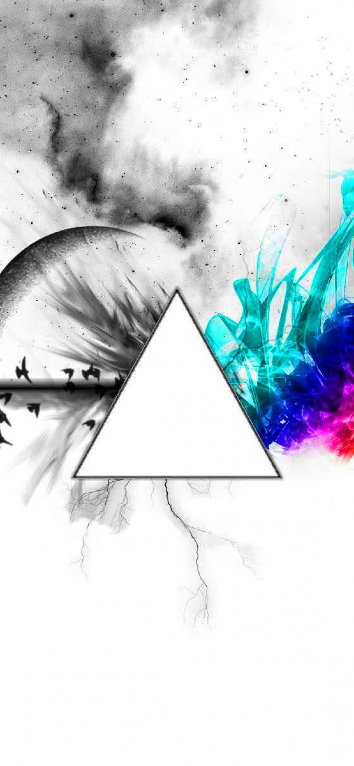 Prisma Pink Floyd astratto, 1170x2532 Verticale, Mobile