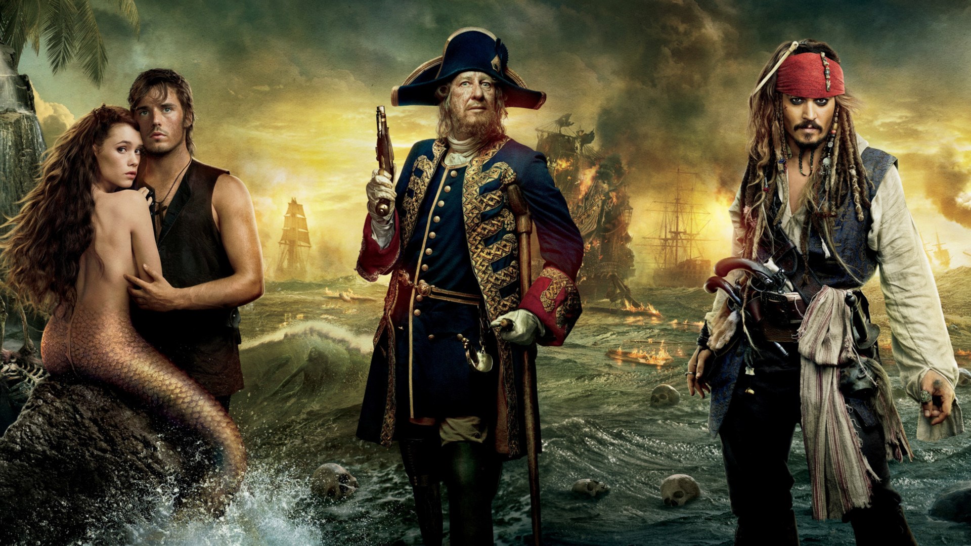 Pirati dei Caraibi personaggi mare, 1920x1080 Full HD, PC Desktop