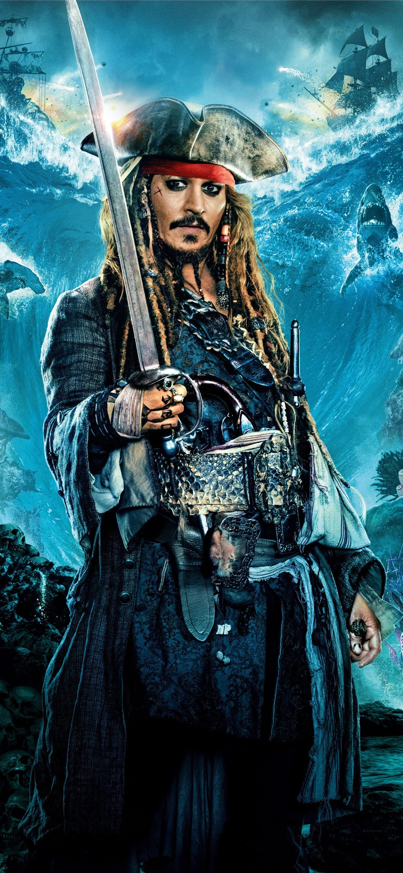 Jack Sparrow con spada, 1284x2778 Verticale, Telefono