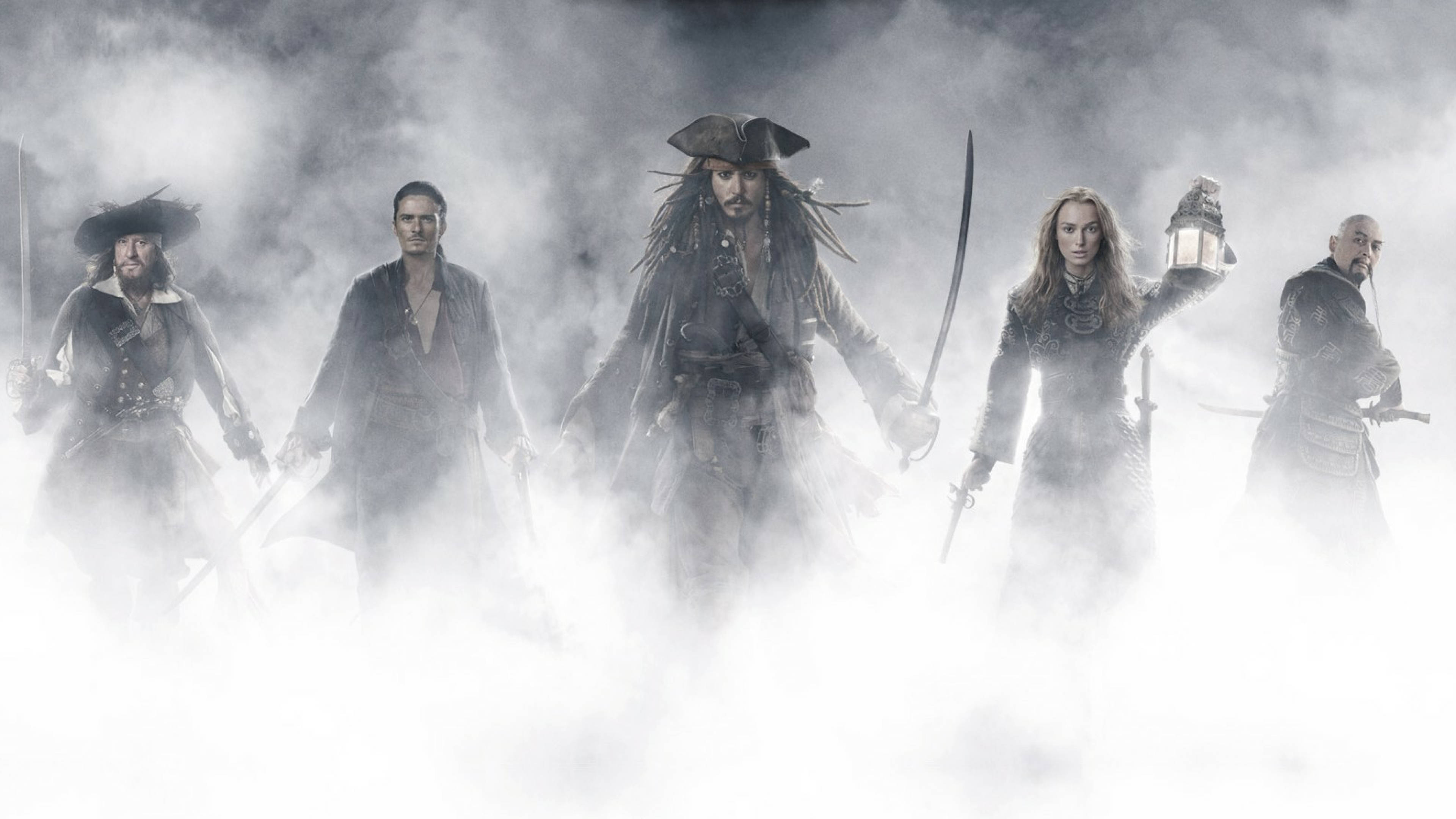 Personaggi Pirati dei Caraibi nella nebbia, 3840x2160 UHD, PC 4K