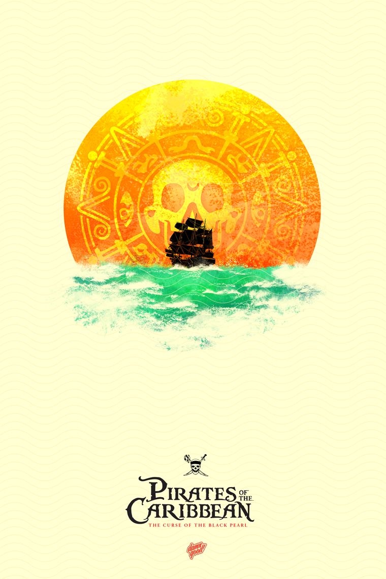 Poster Pirati dei Caraibi nave tramonto, 760x1140 Verticale, Mobile